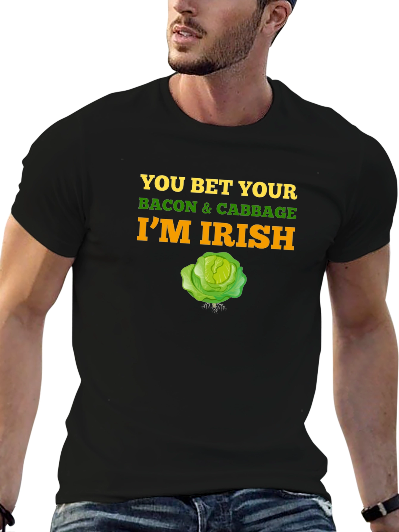 Funny Irish Pride T-Shirt - Bacon and Cabbage