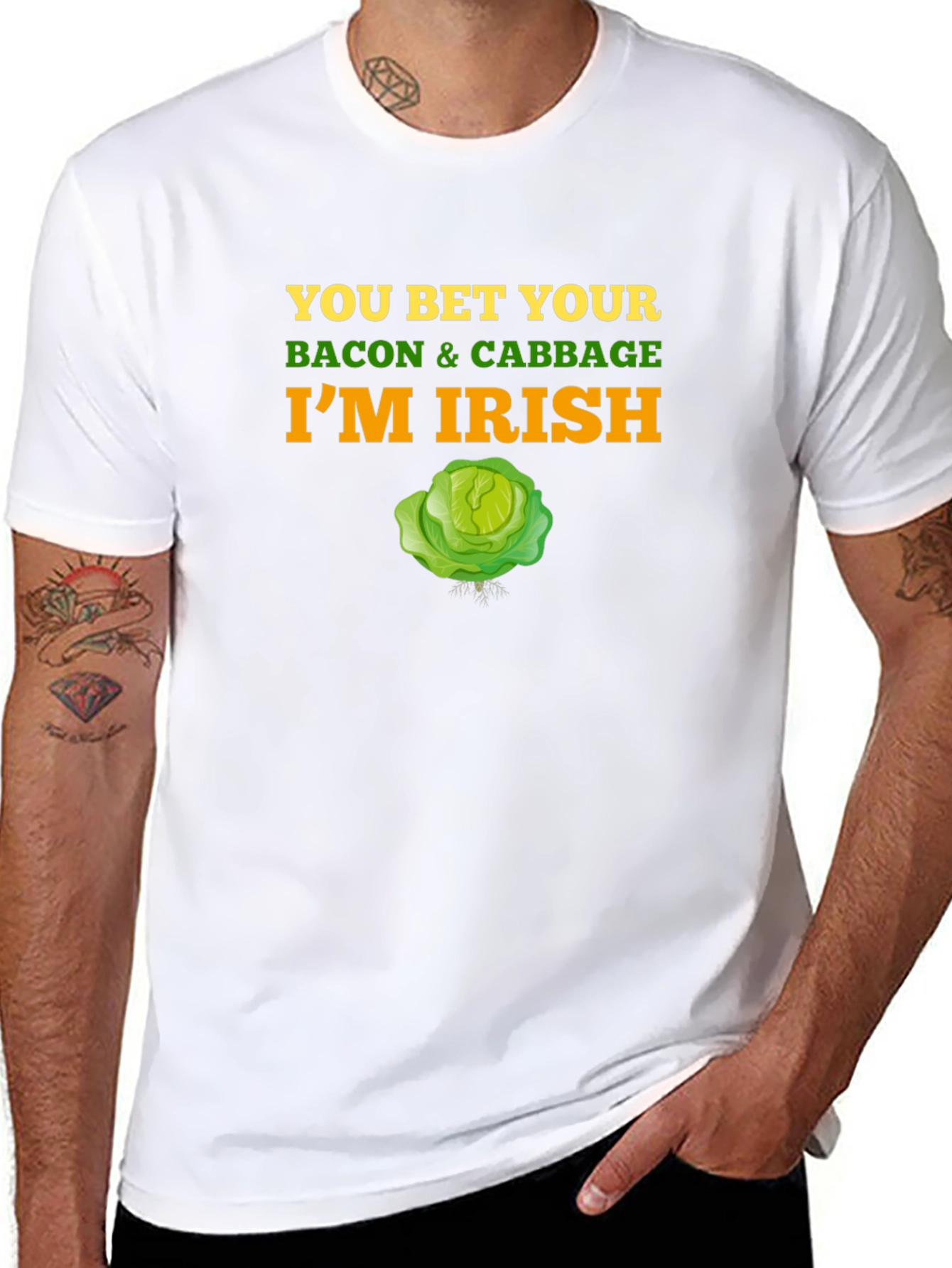 Funny Irish Pride T-Shirt - Bacon and Cabbage