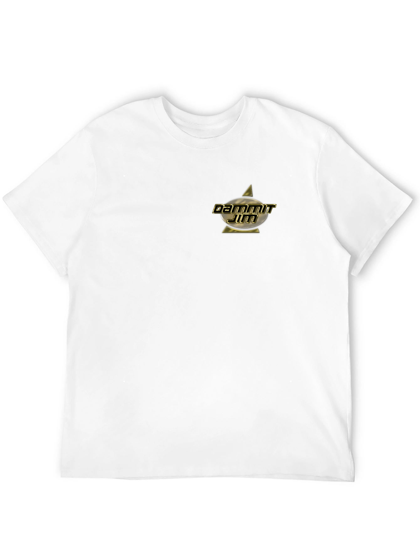 Dammit Jim T-Shirt - Black Gold Star Trek Design