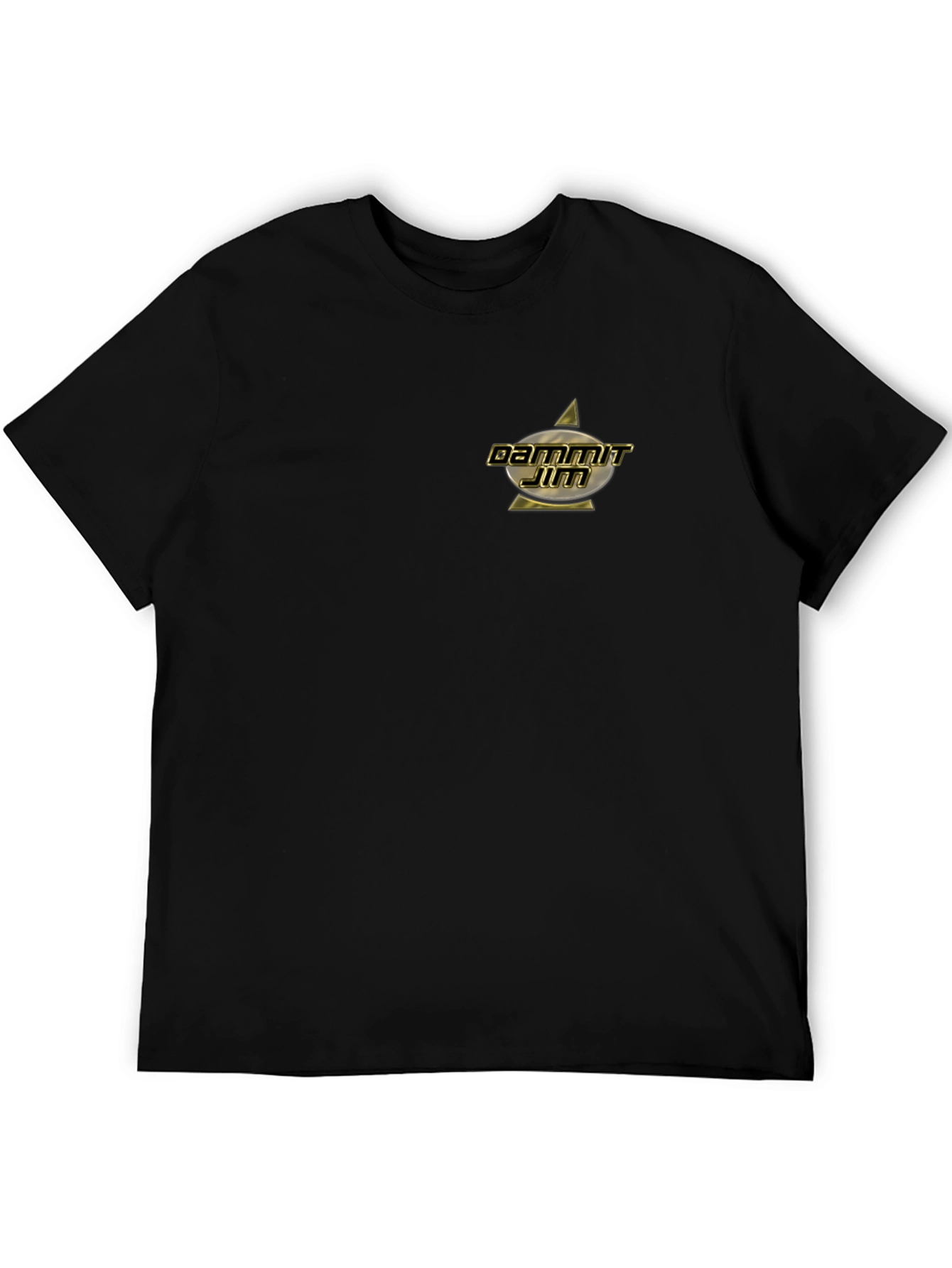 Dammit Jim T-Shirt - Black Gold Star Trek Design