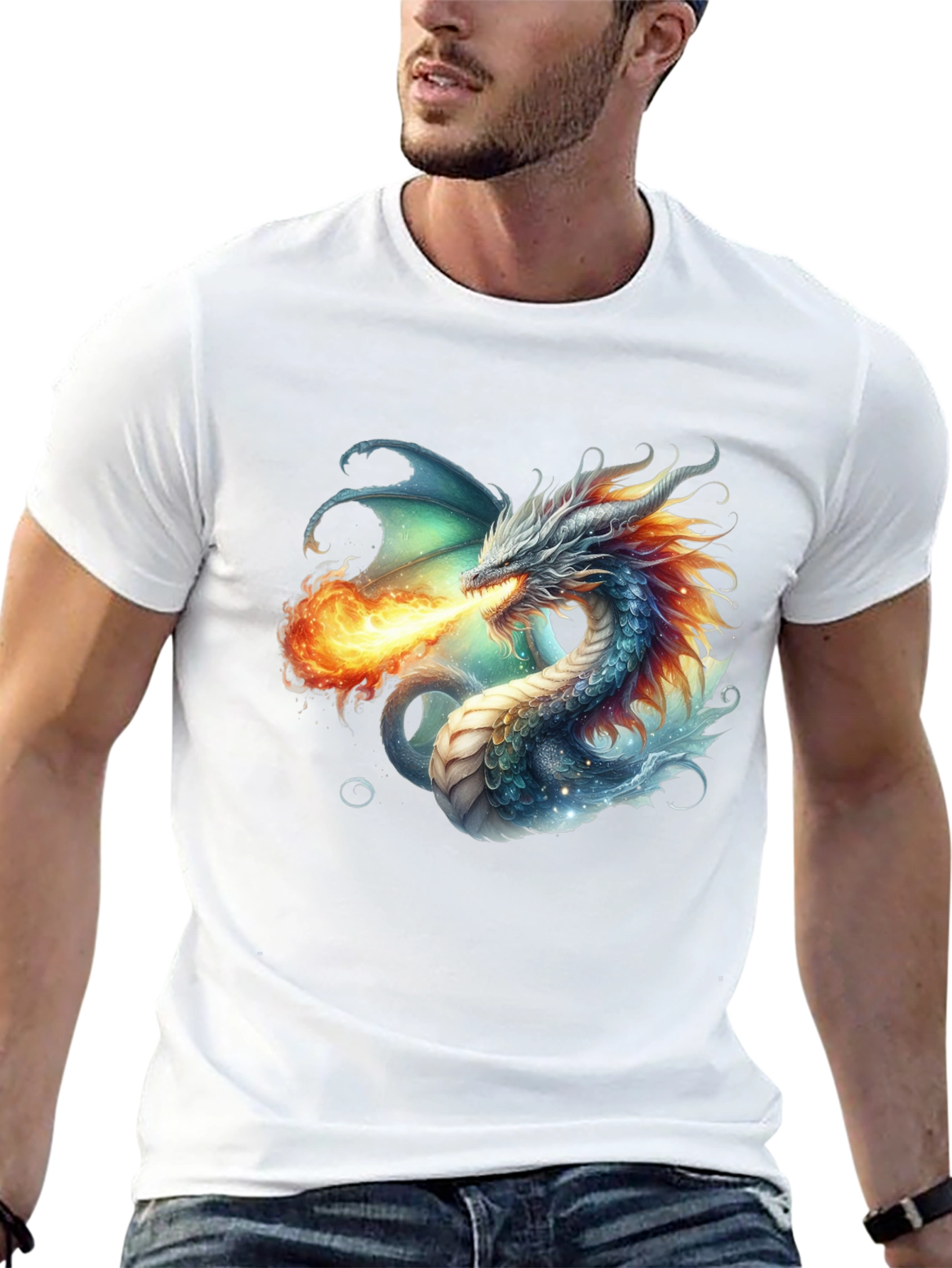 Dragon Fire T-Shirt - Fantasy Art Tee