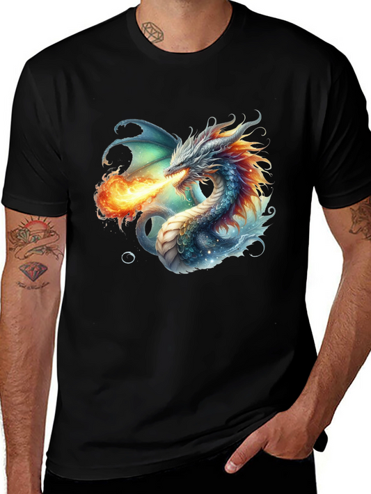 Dragon Fire T-Shirt - Fantasy Art Tee