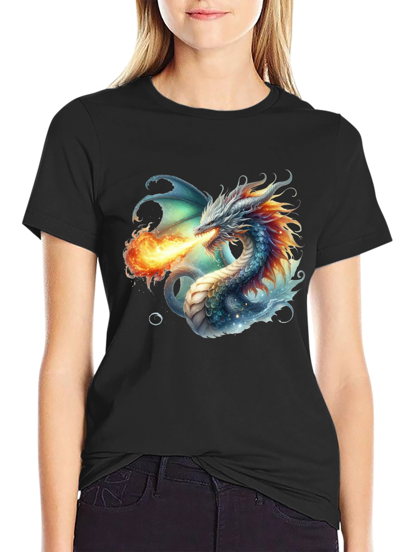 Dragon Fire T-Shirt - Fantasy Art Tee