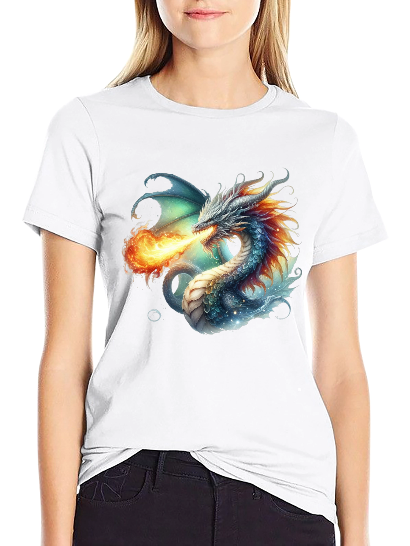 Dragon Fire T-Shirt - Fantasy Art Tee