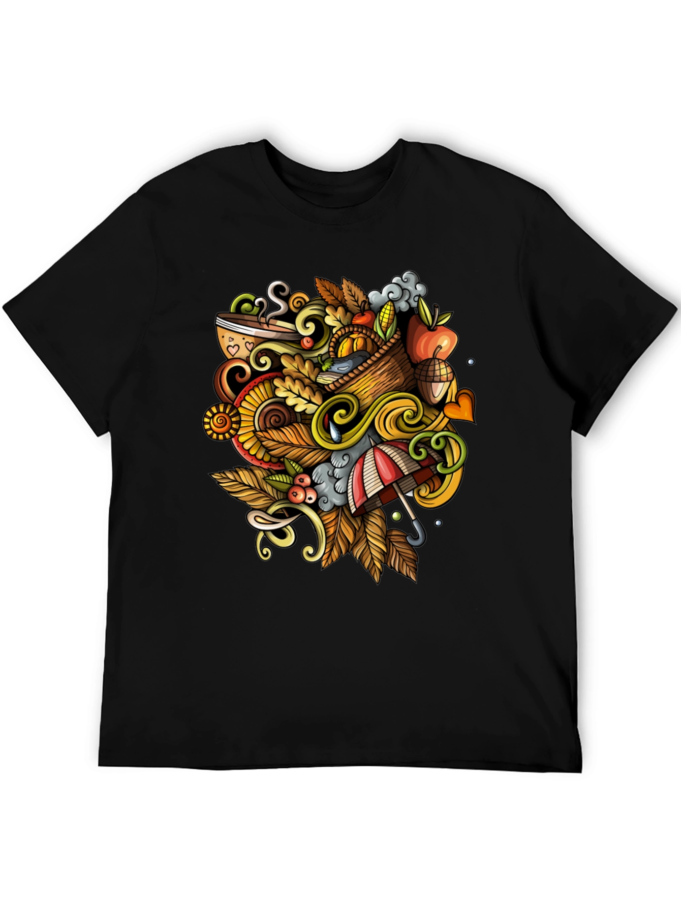 Autumn Doodle Graphic Tee - Fall Vibes