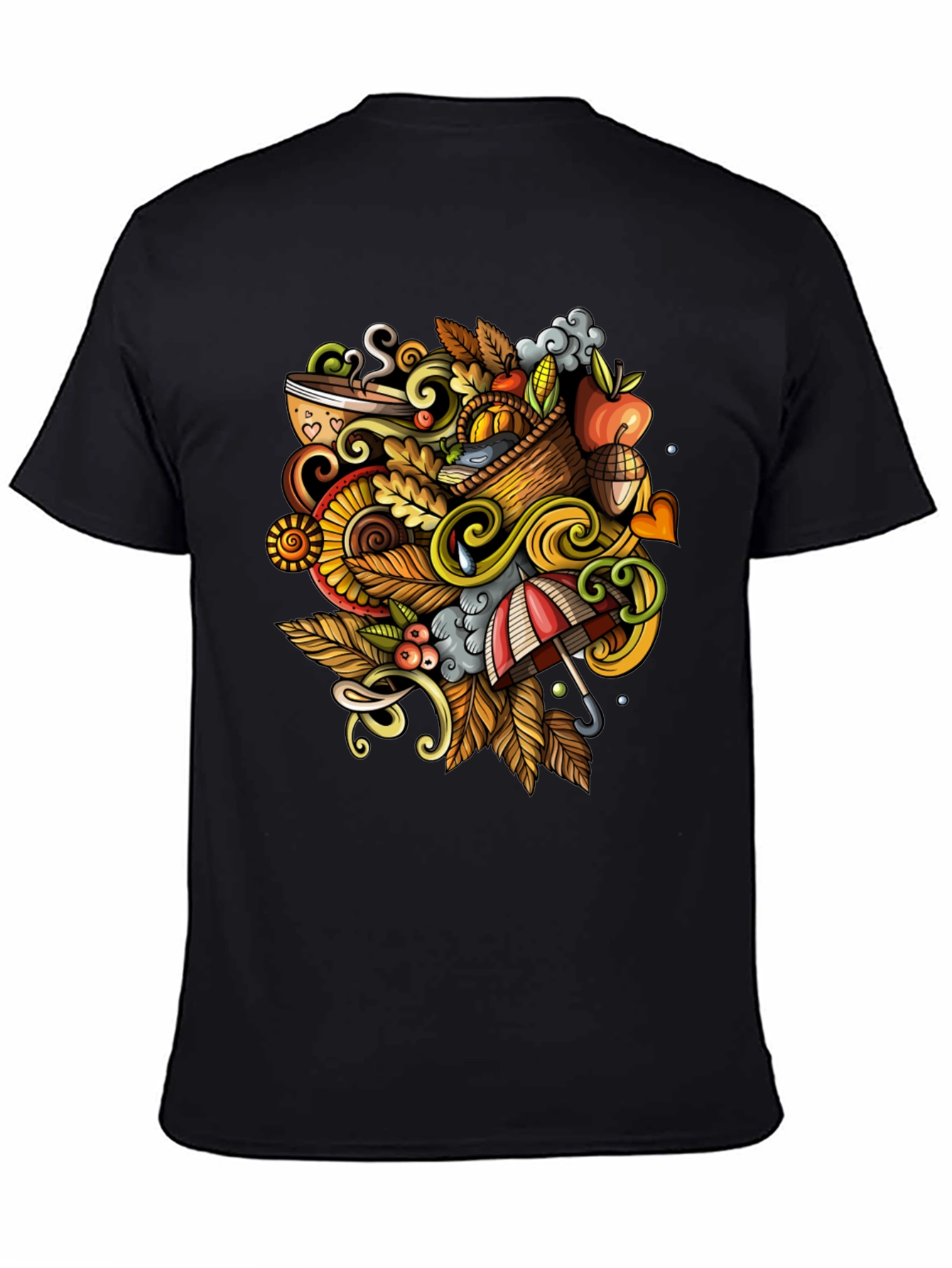 Autumn Doodle Graphic Tee - Fall Vibes