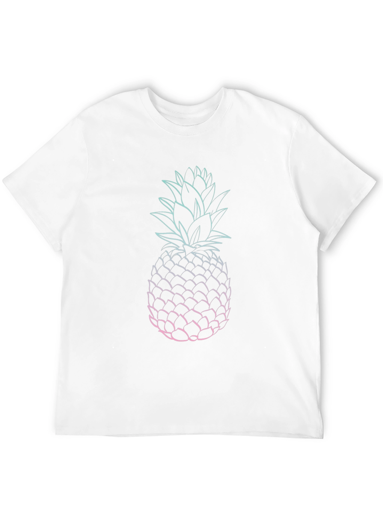 Pineapple Graphic Print Black T-Shirt