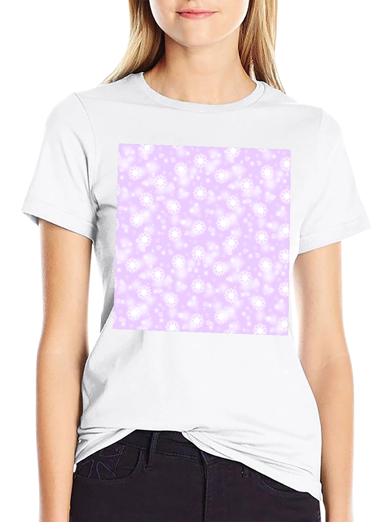 Snowflake Pattern T-Shirt