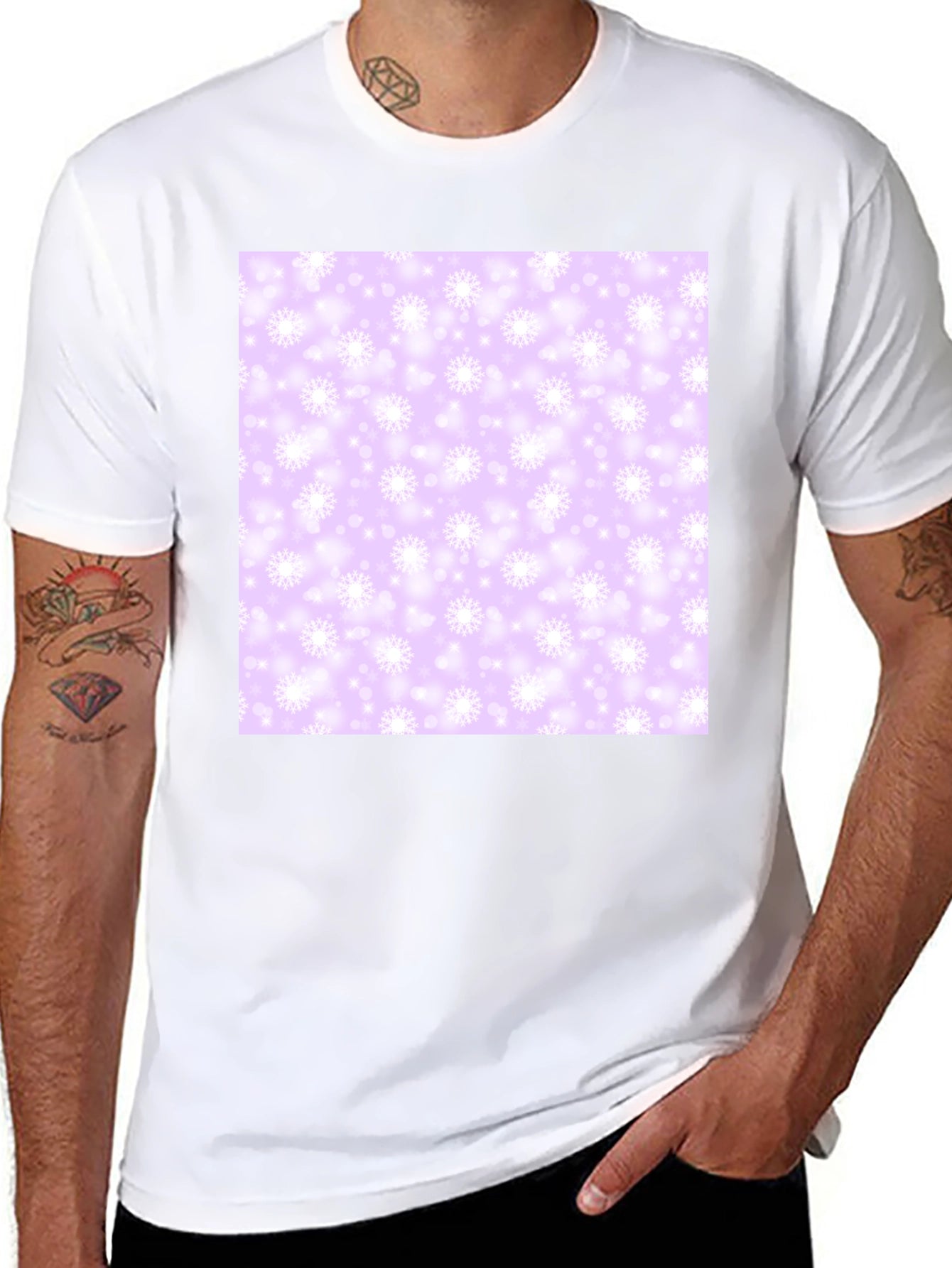 Snowflake Pattern T-Shirt