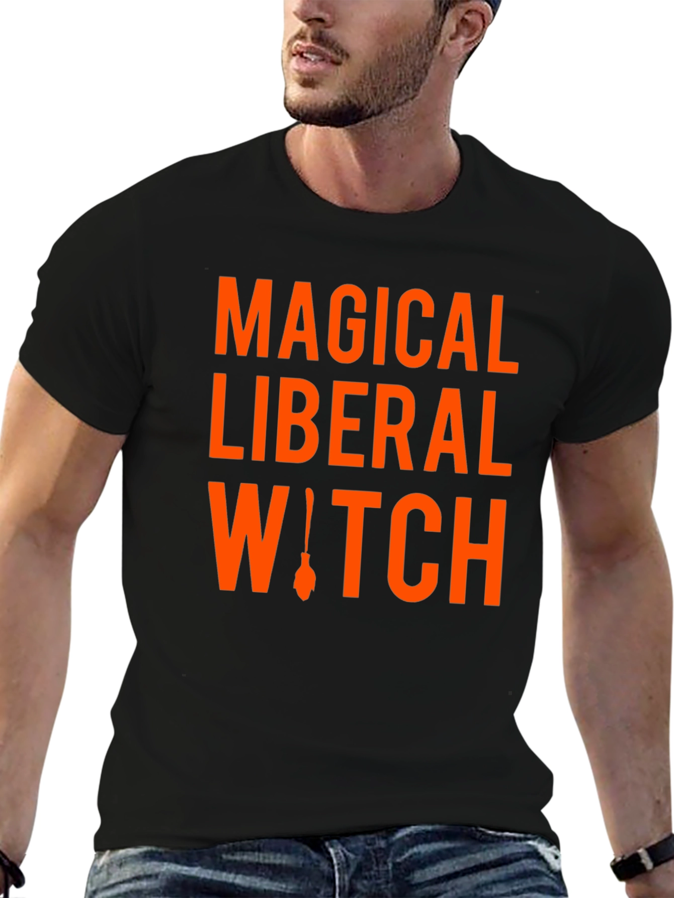 Magical Liberal Witch Graphic Tee - Black