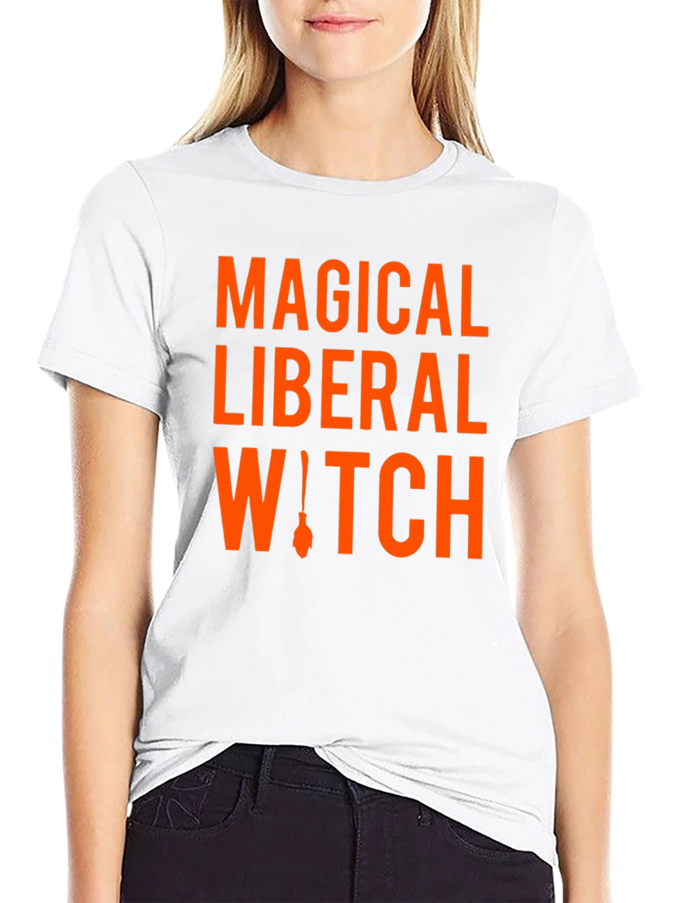 Magical Liberal Witch Graphic Tee - Black
