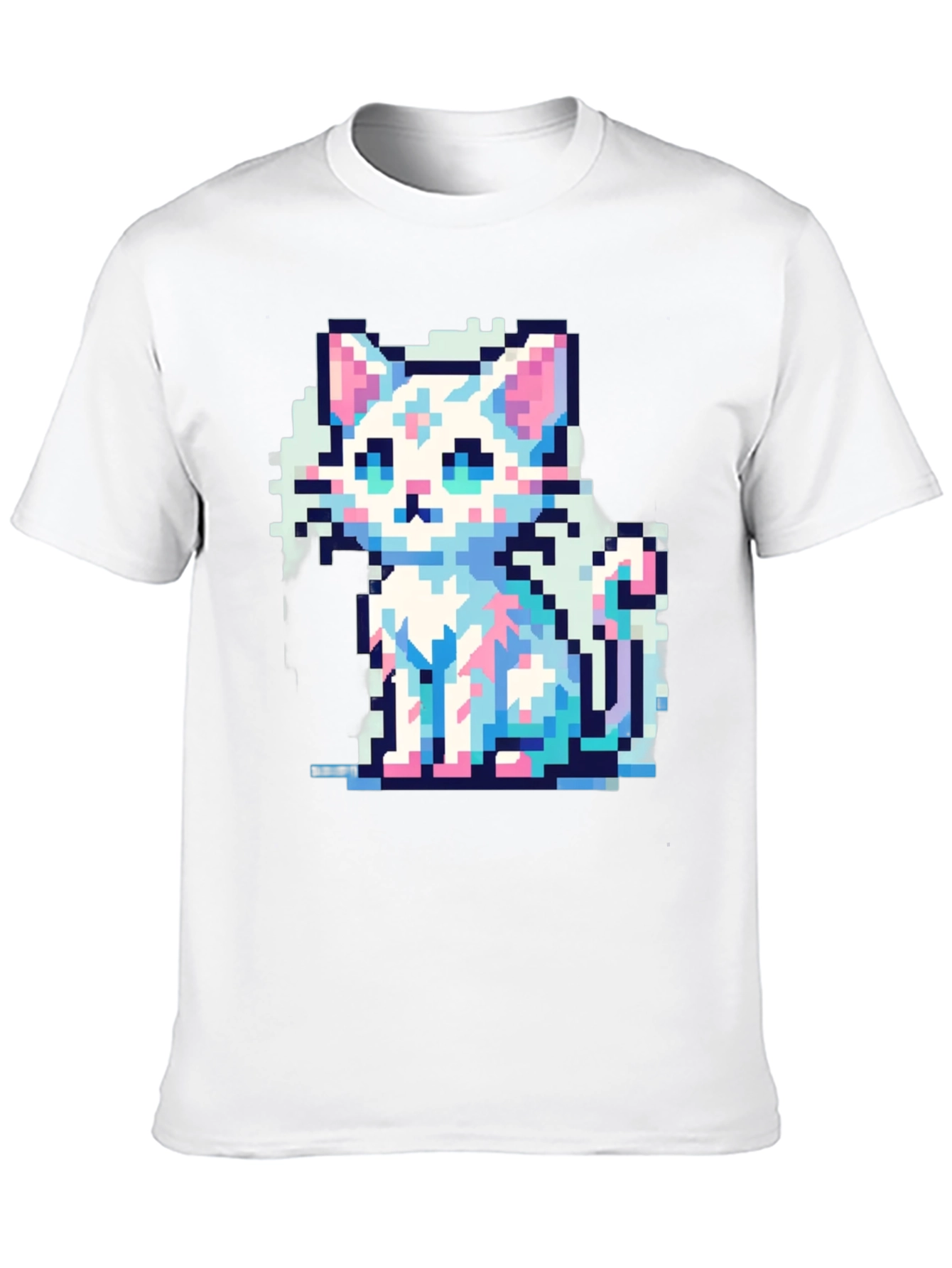 Pixel Cat T-Shirt - Retro Gaming Style