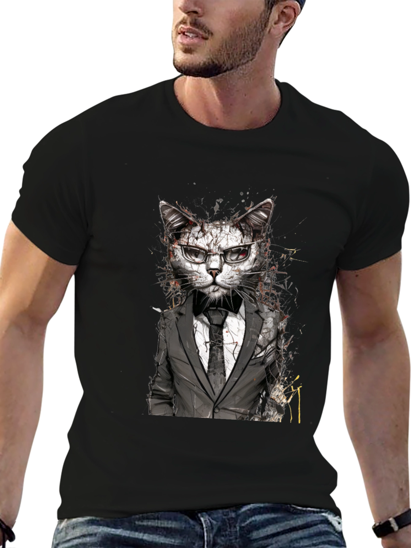 Cat Boss T-Shirt - Smart Cat Design Tee