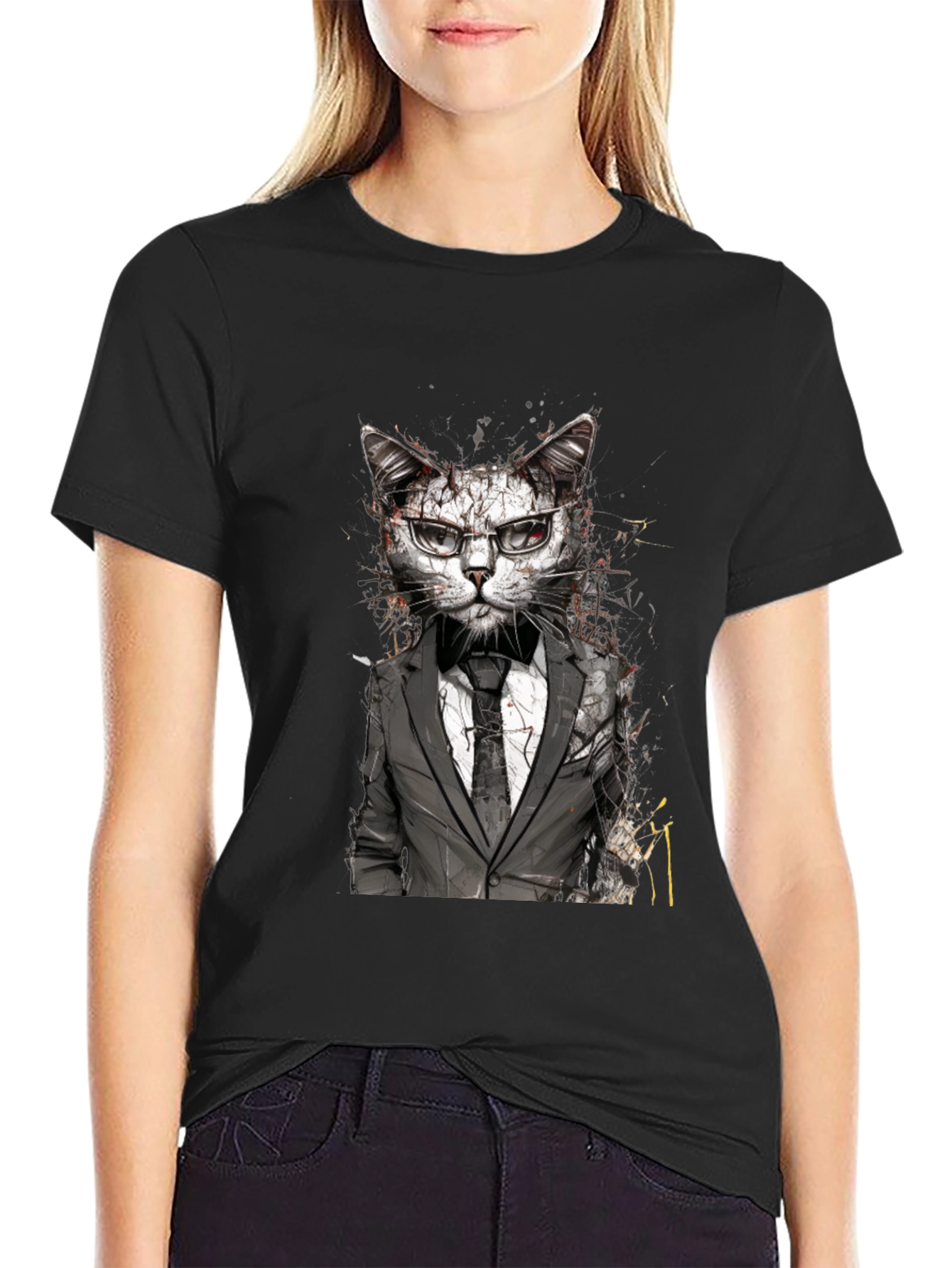 Cat Boss T-Shirt - Smart Cat Design Tee