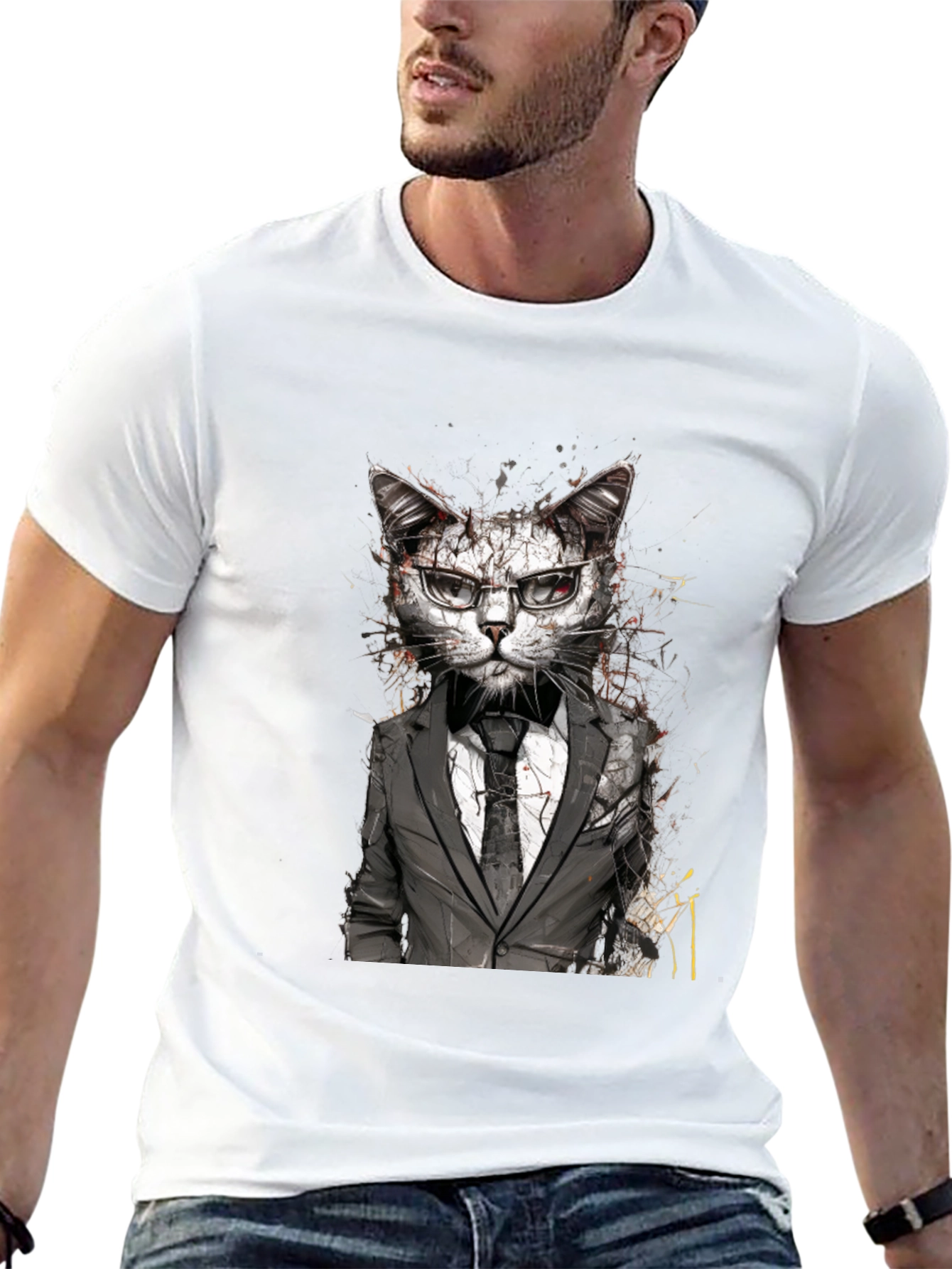 Cat Boss T-Shirt - Smart Cat Design Tee