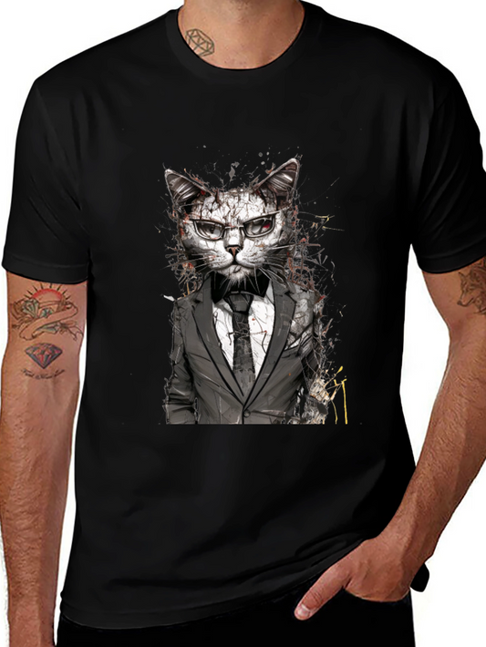 Cat Boss T-Shirt - Smart Cat Design Tee