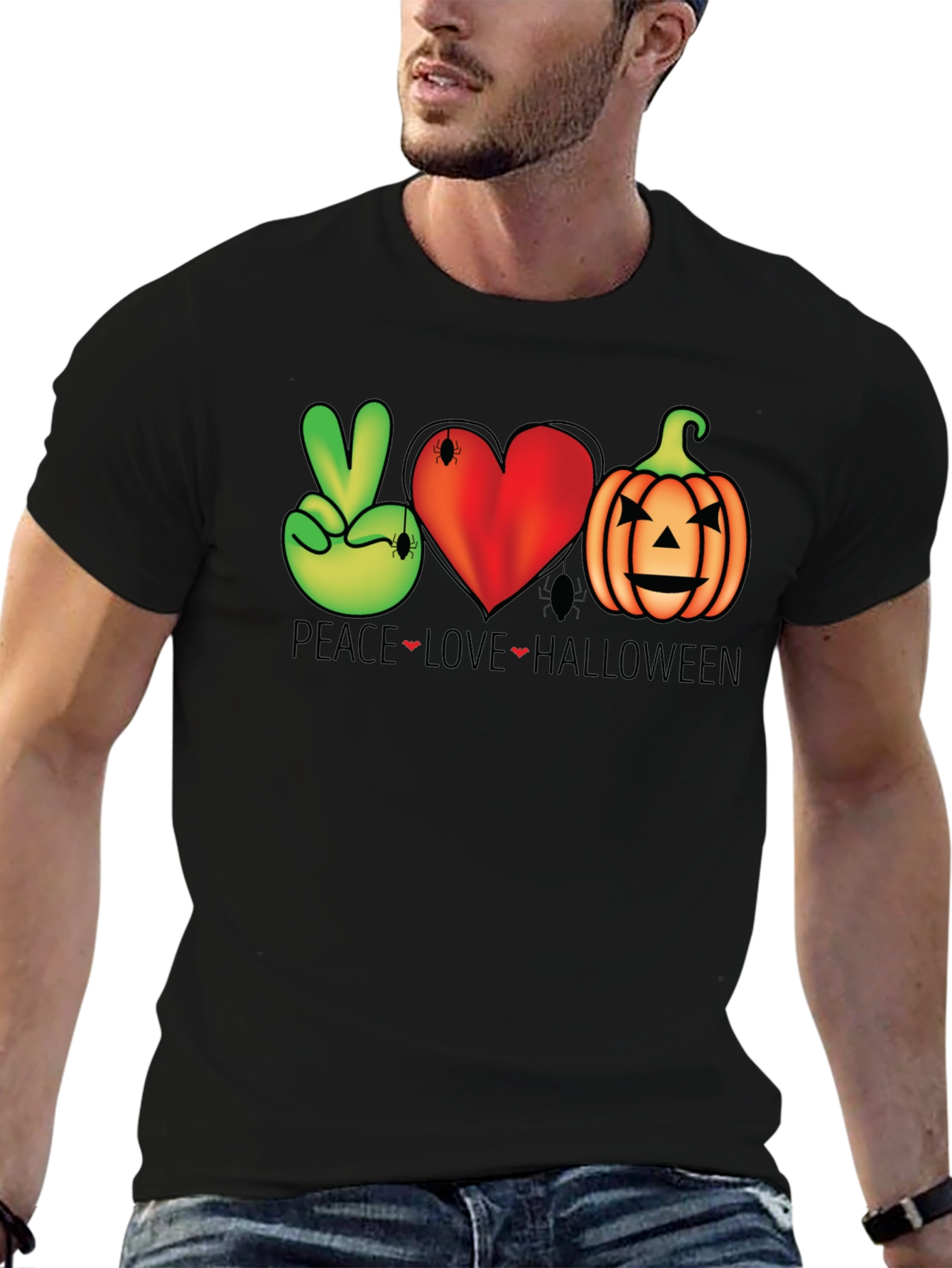 Peace Love Halloween T-Shirt