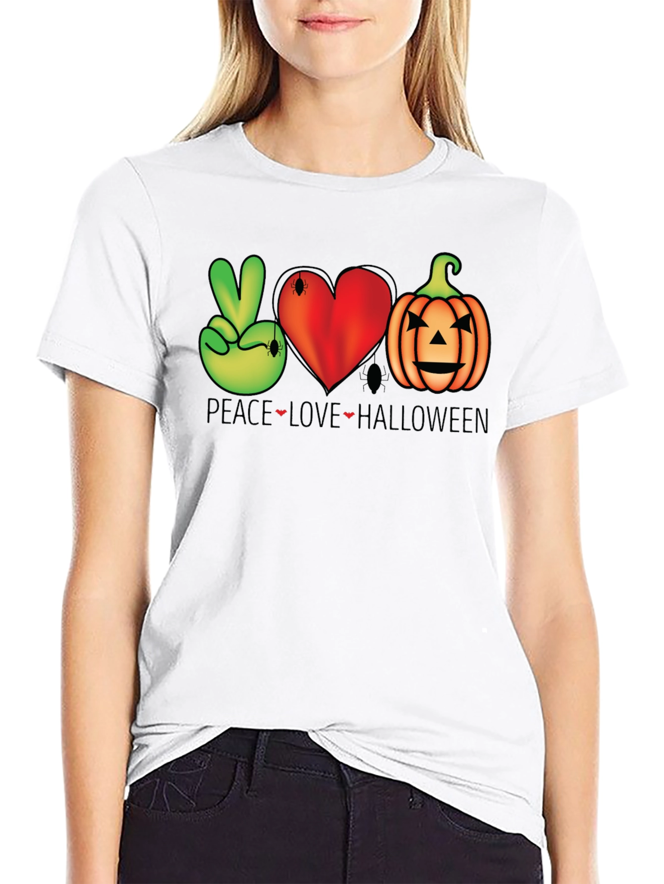 Peace Love Halloween T-Shirt