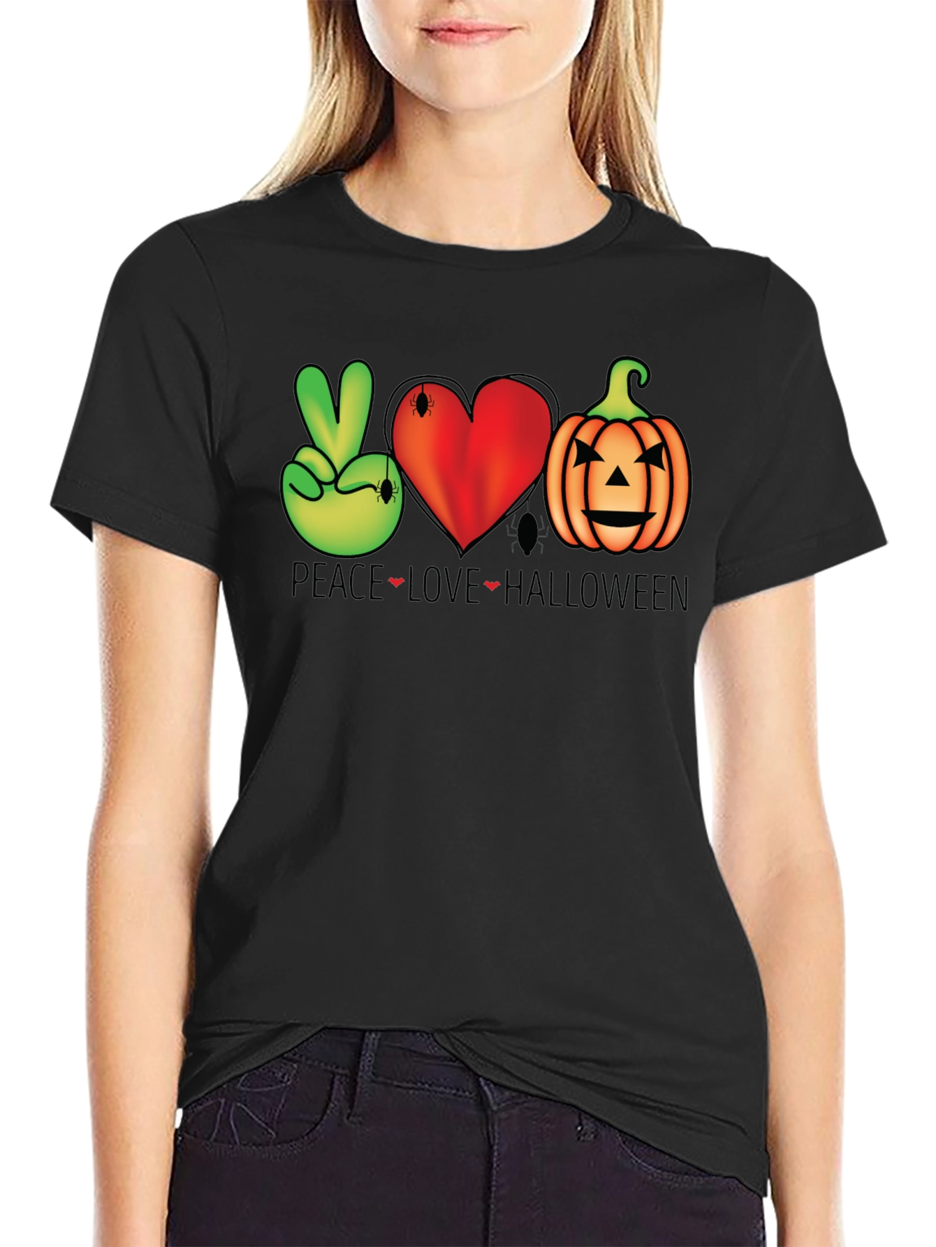 Peace Love Halloween T-Shirt
