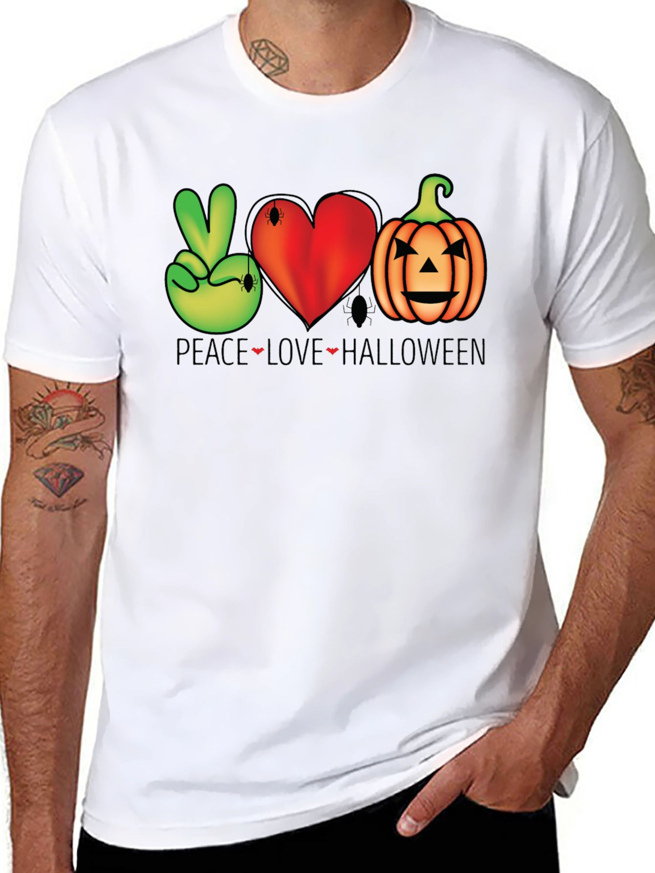 Peace Love Halloween T-Shirt