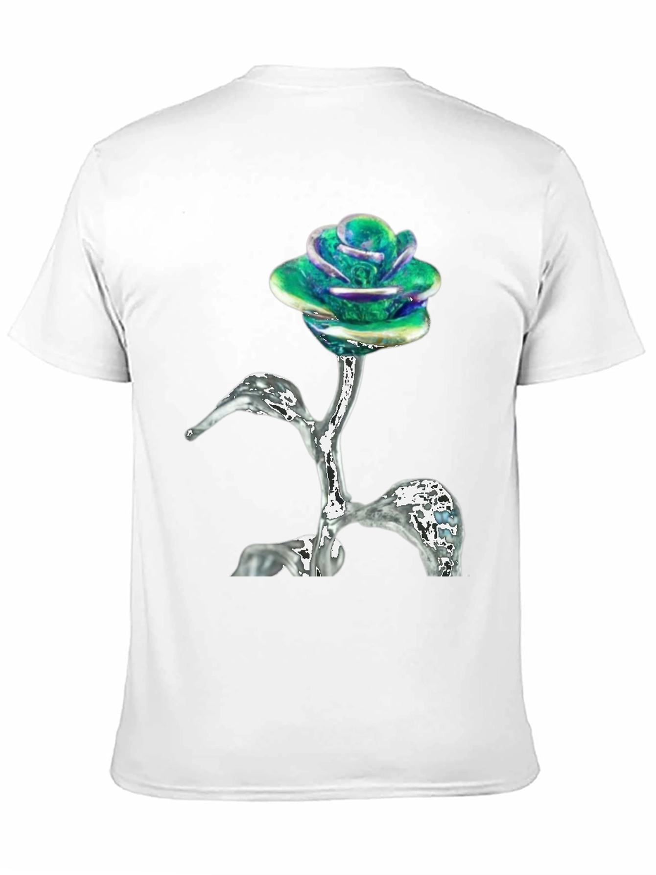 Iridescent Rose T-Shirt - Unique Floral Design