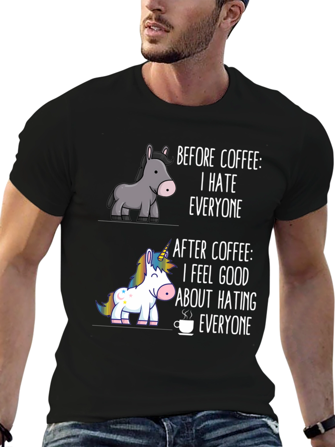 Funny Coffee T-Shirt - Hate Everyone - Unisex