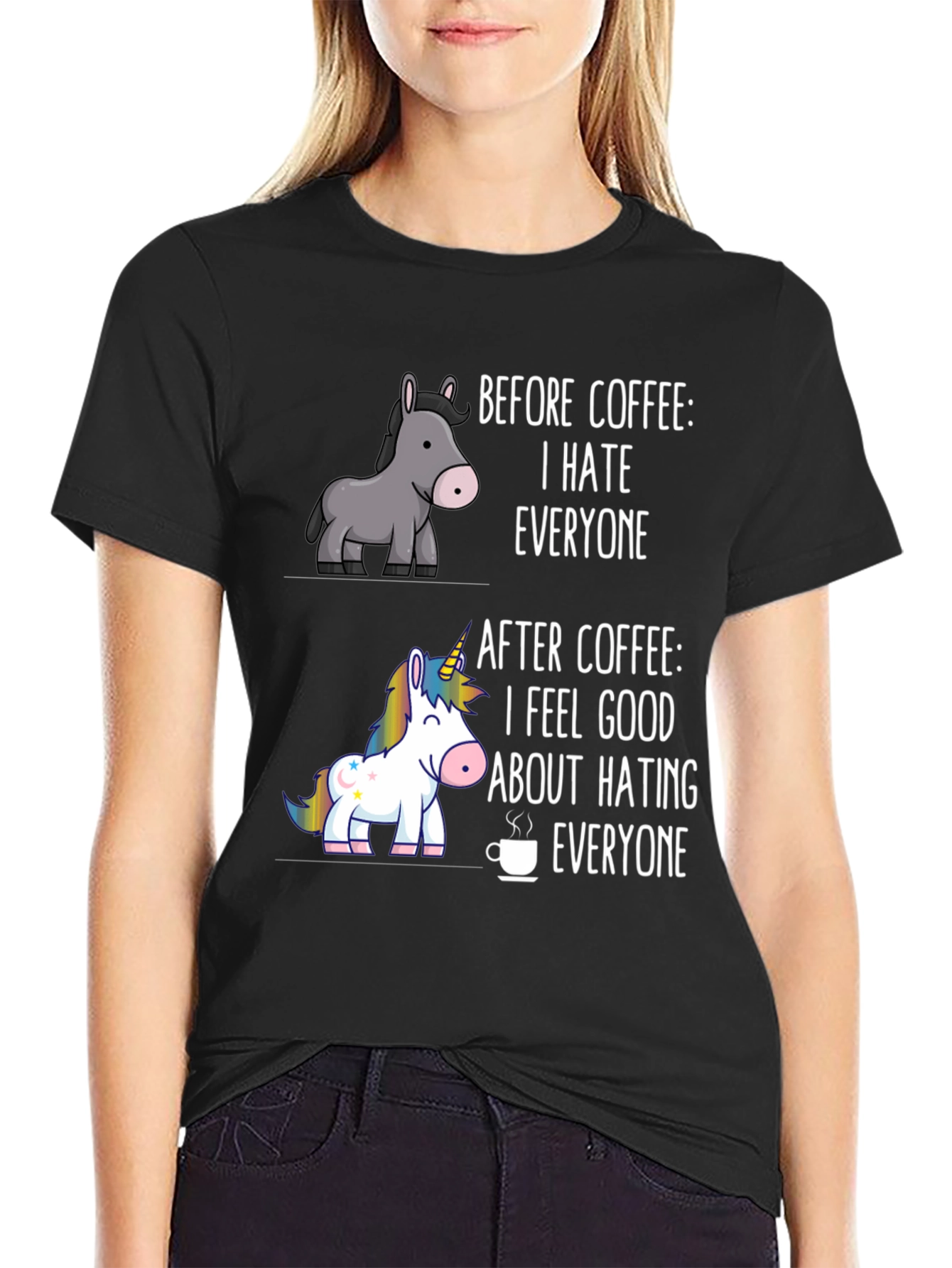 Funny Coffee T-Shirt - Hate Everyone - Unisex