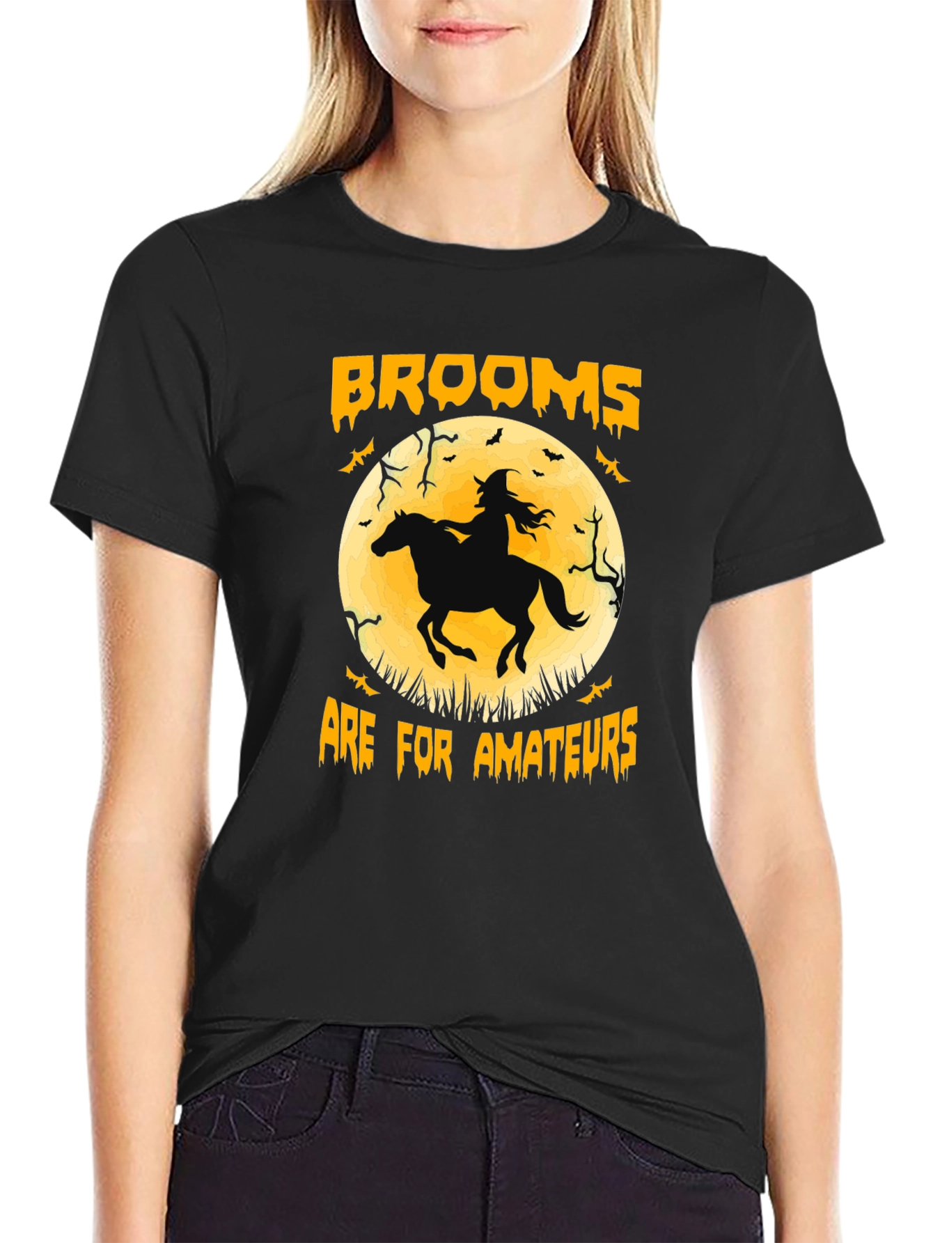 Brooms Are For Amateurs Halloween T-Shirt