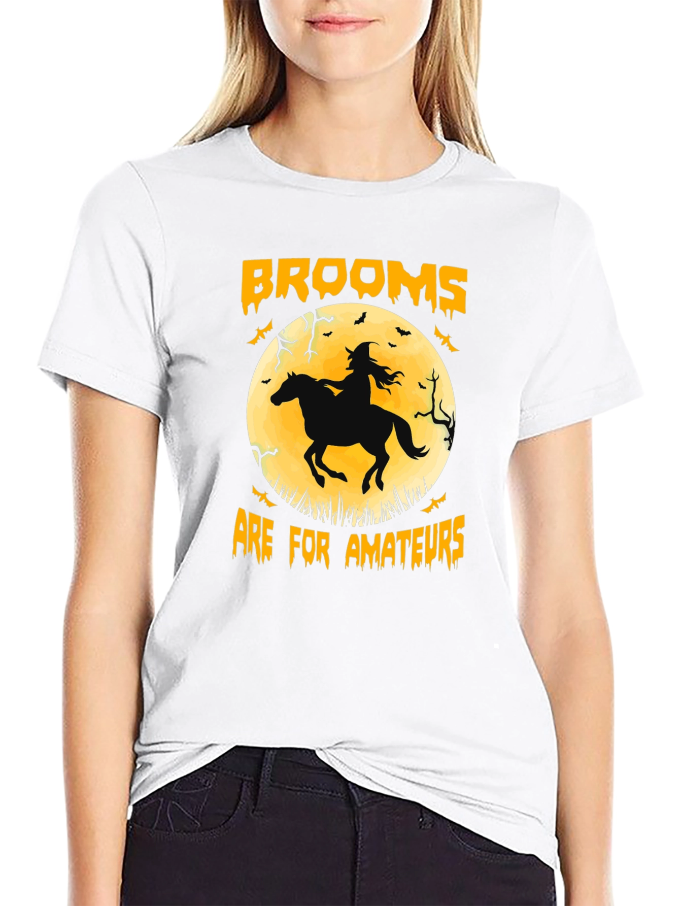 Brooms Are For Amateurs Halloween T-Shirt