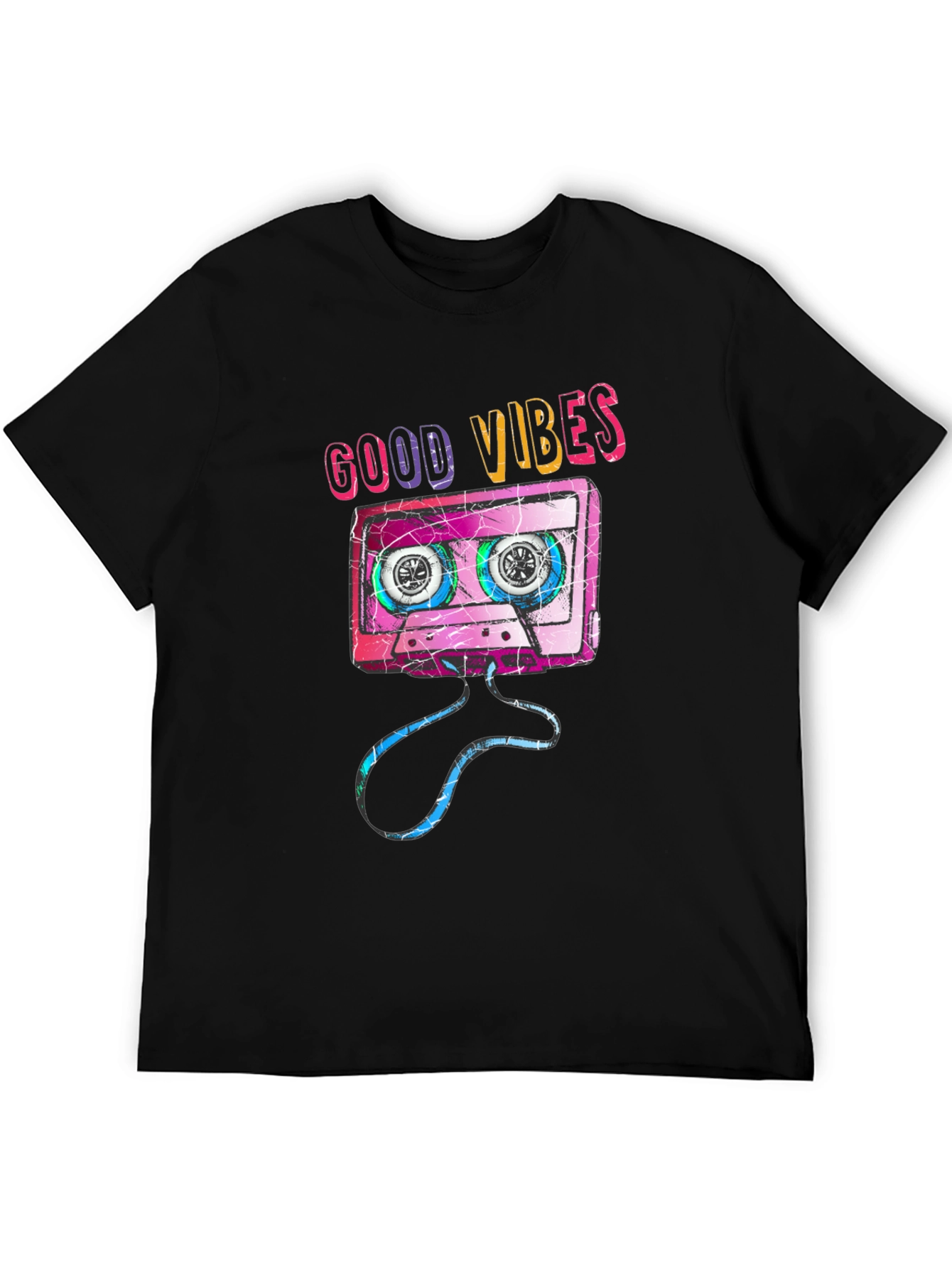 Good Vibes Retro Cassette Graphic Tee