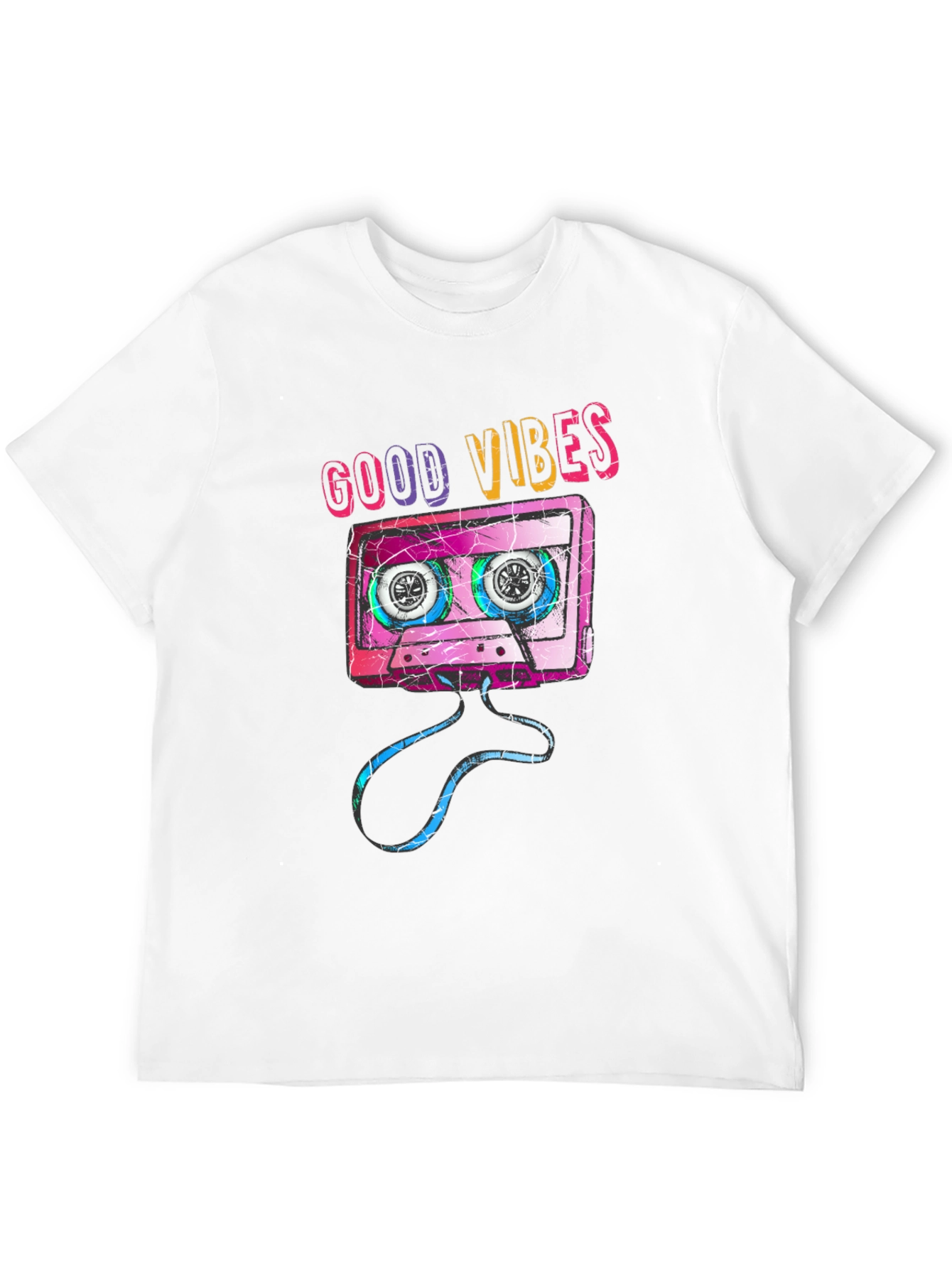 Good Vibes Retro Cassette Graphic Tee