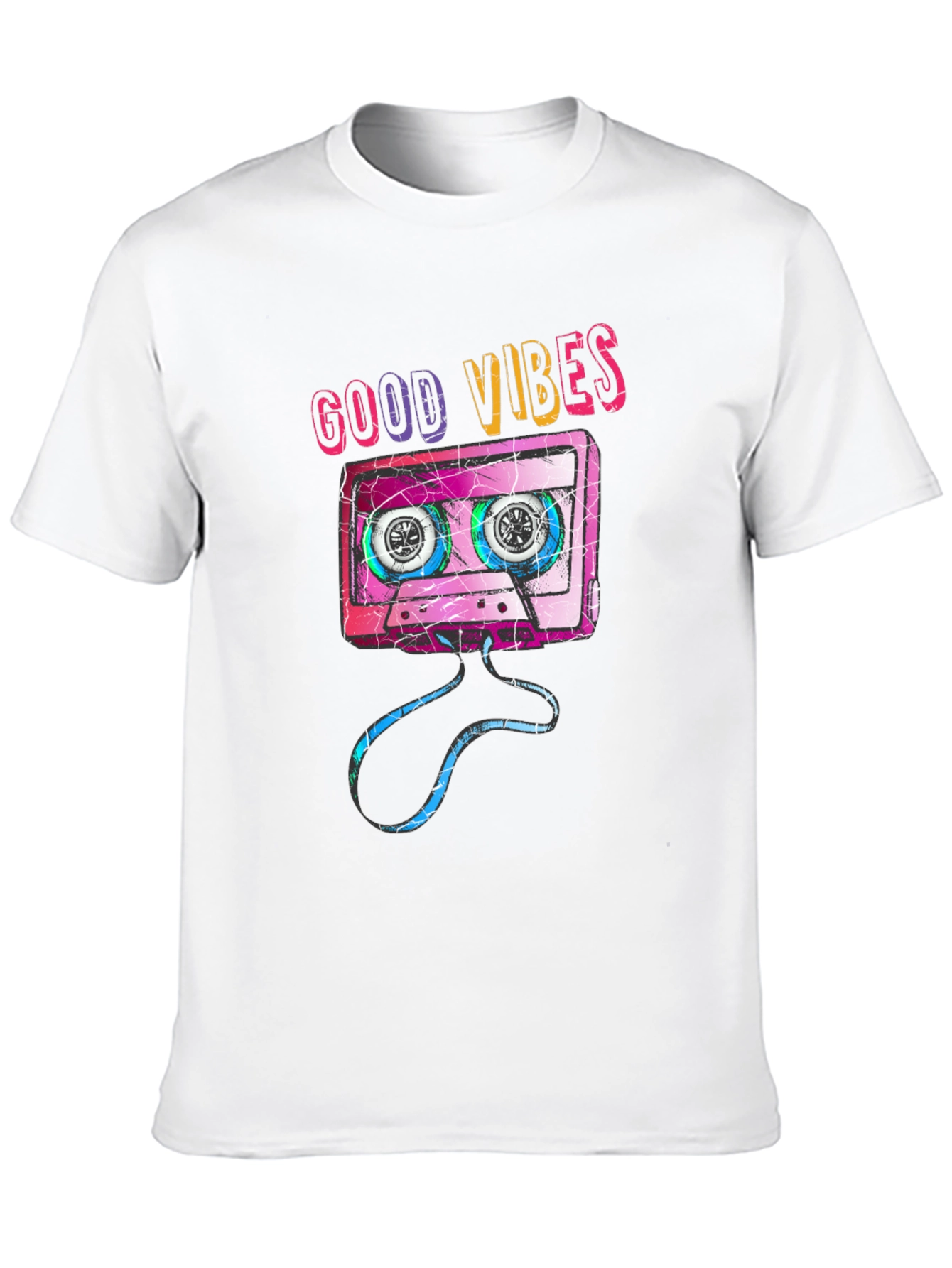 Good Vibes Retro Cassette Graphic Tee