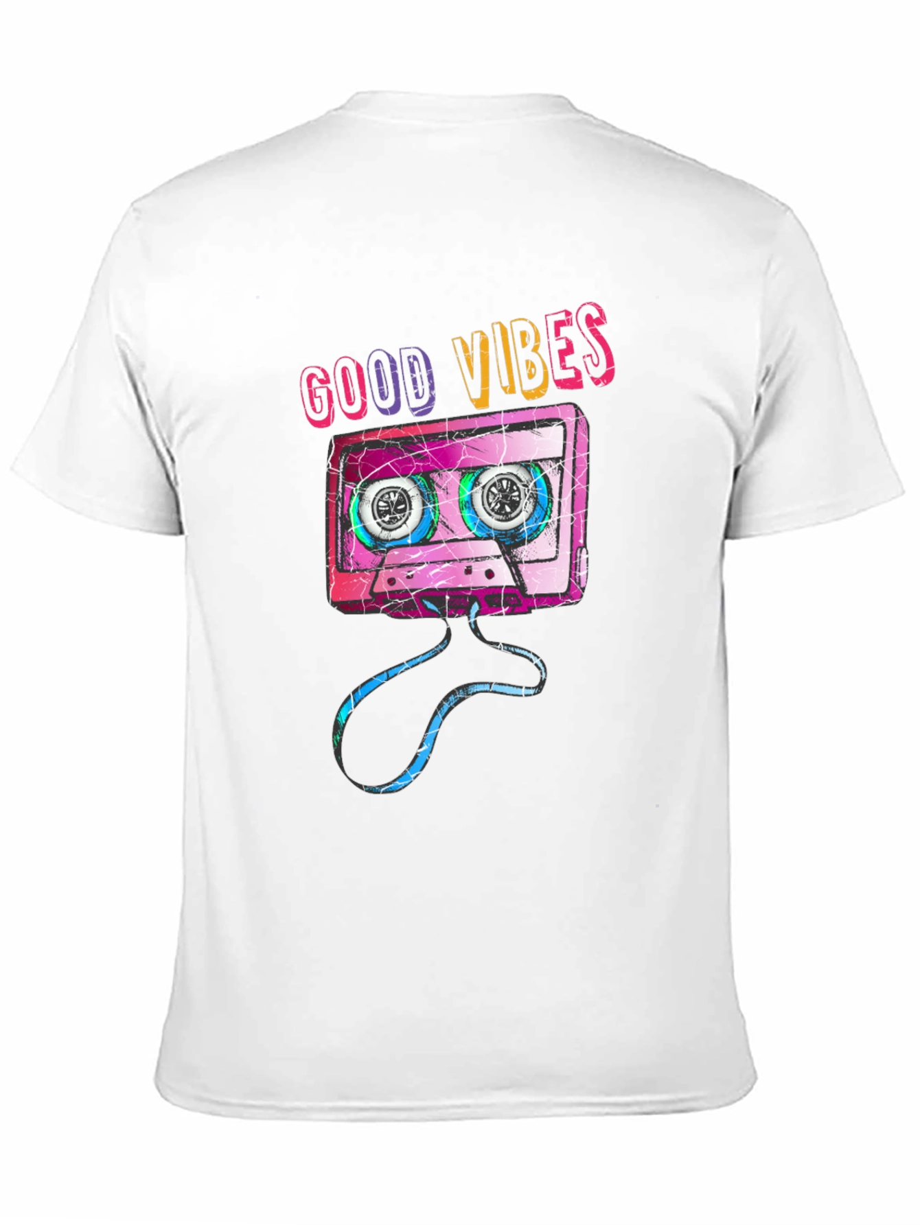 Good Vibes Retro Cassette Graphic Tee