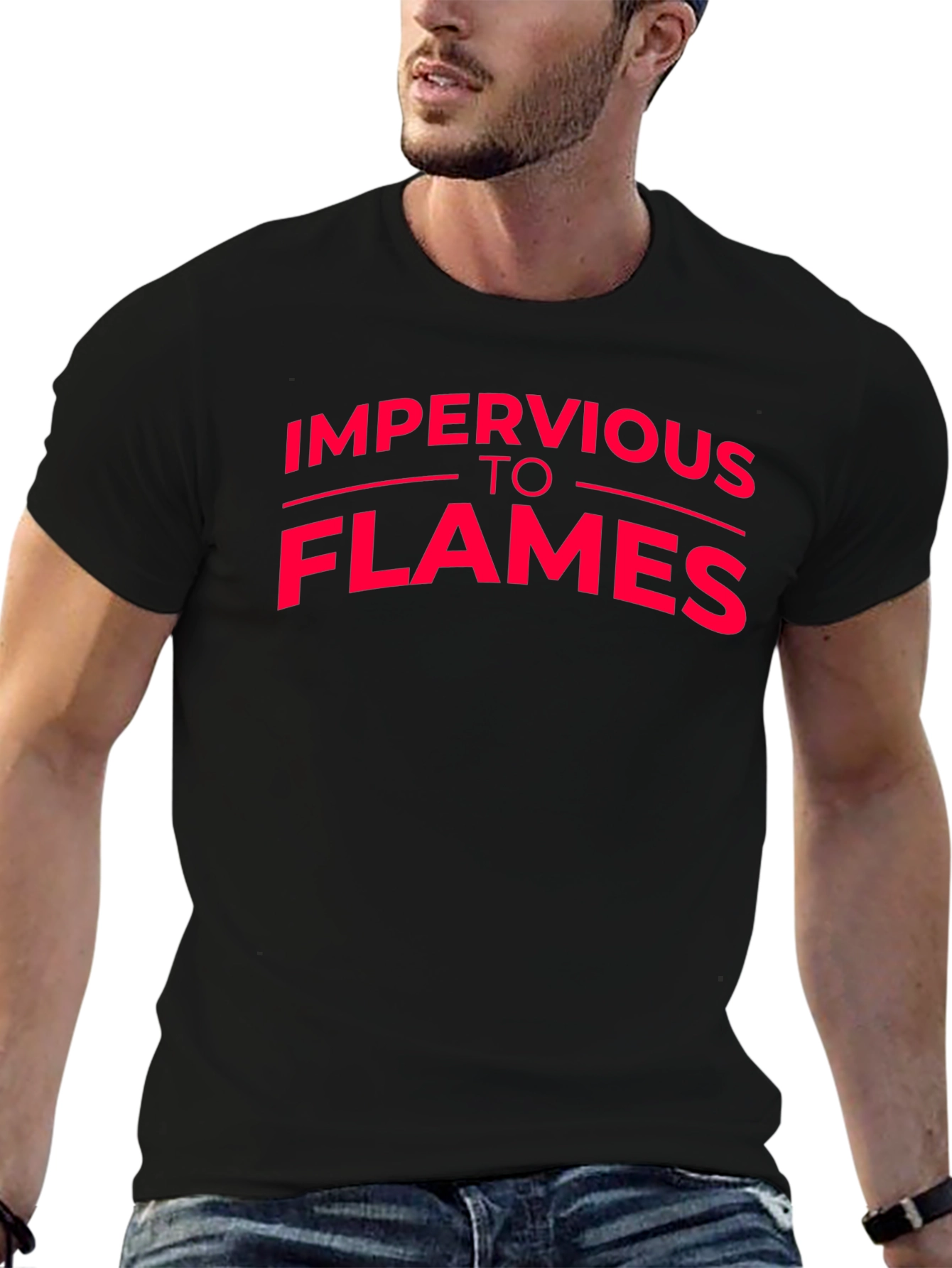 Impervious To Flames Graphic T-Shirt - Black