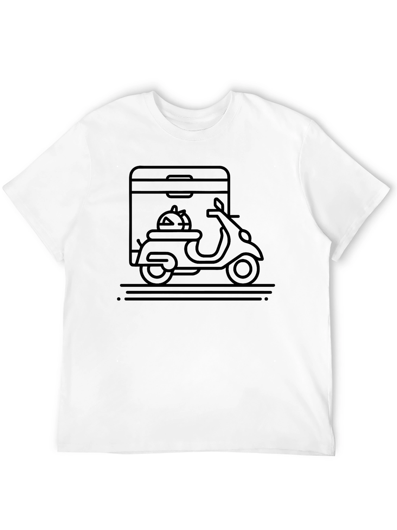 Scooter Delivery Graphic T-Shirt - Modern Style