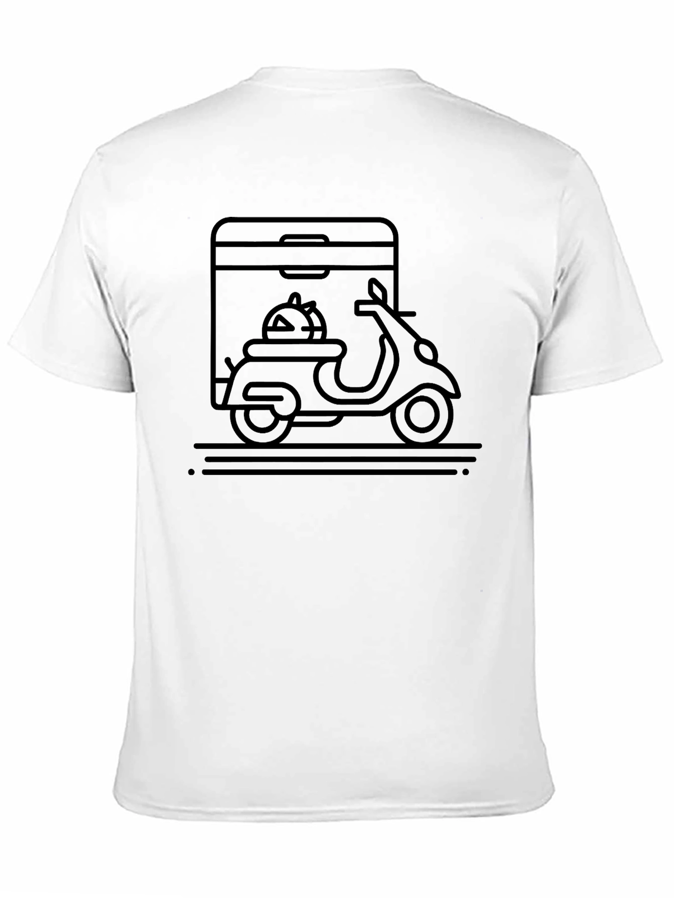 Scooter Delivery Graphic T-Shirt - Modern Style