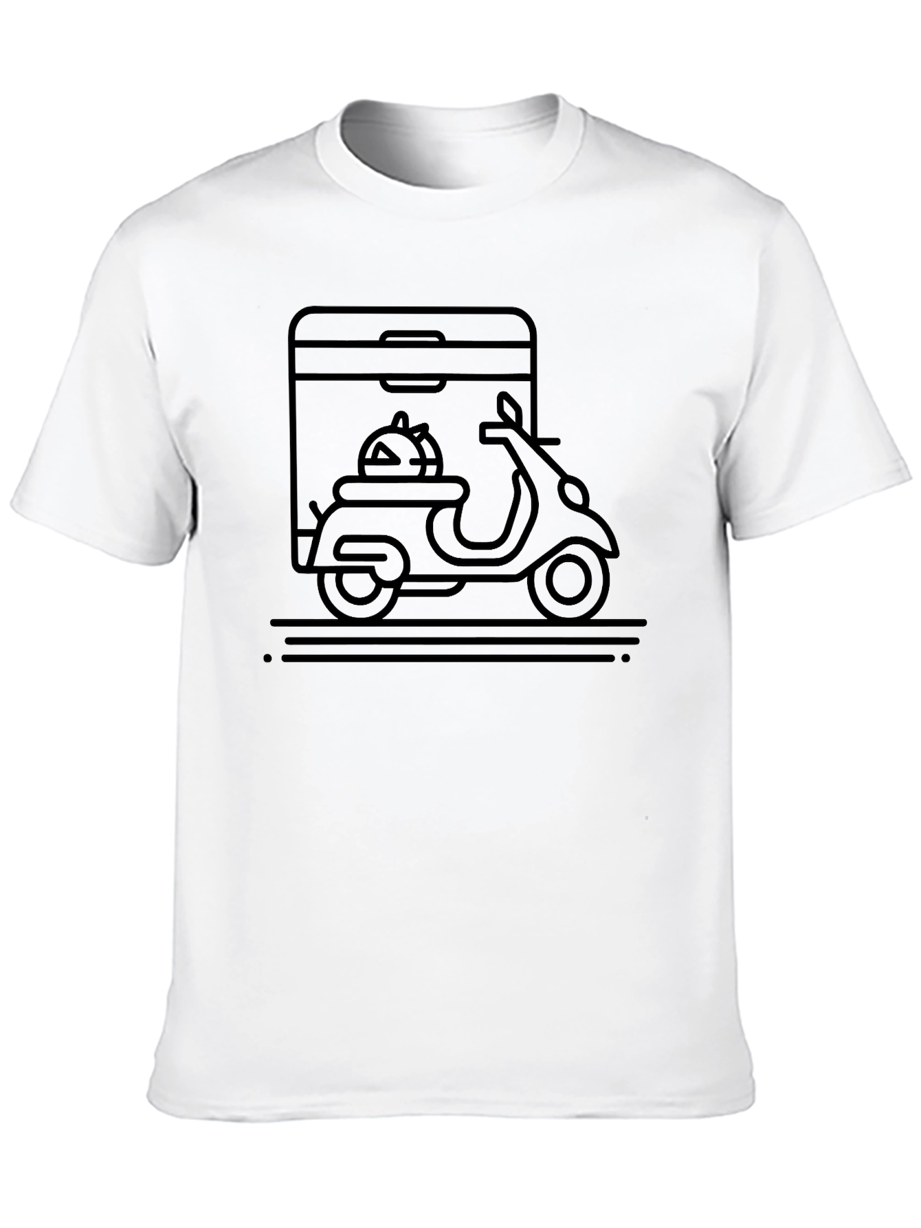 Scooter Delivery Graphic T-Shirt - Modern Style