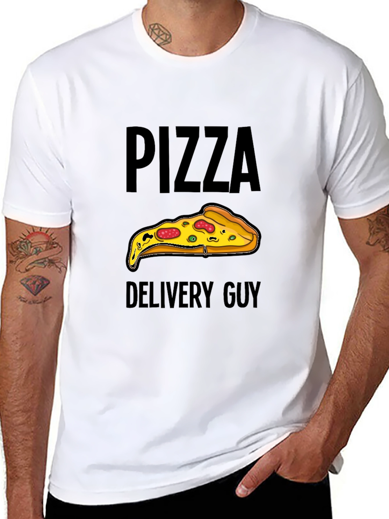Pizza Delivery Guy Graphic T-Shirt