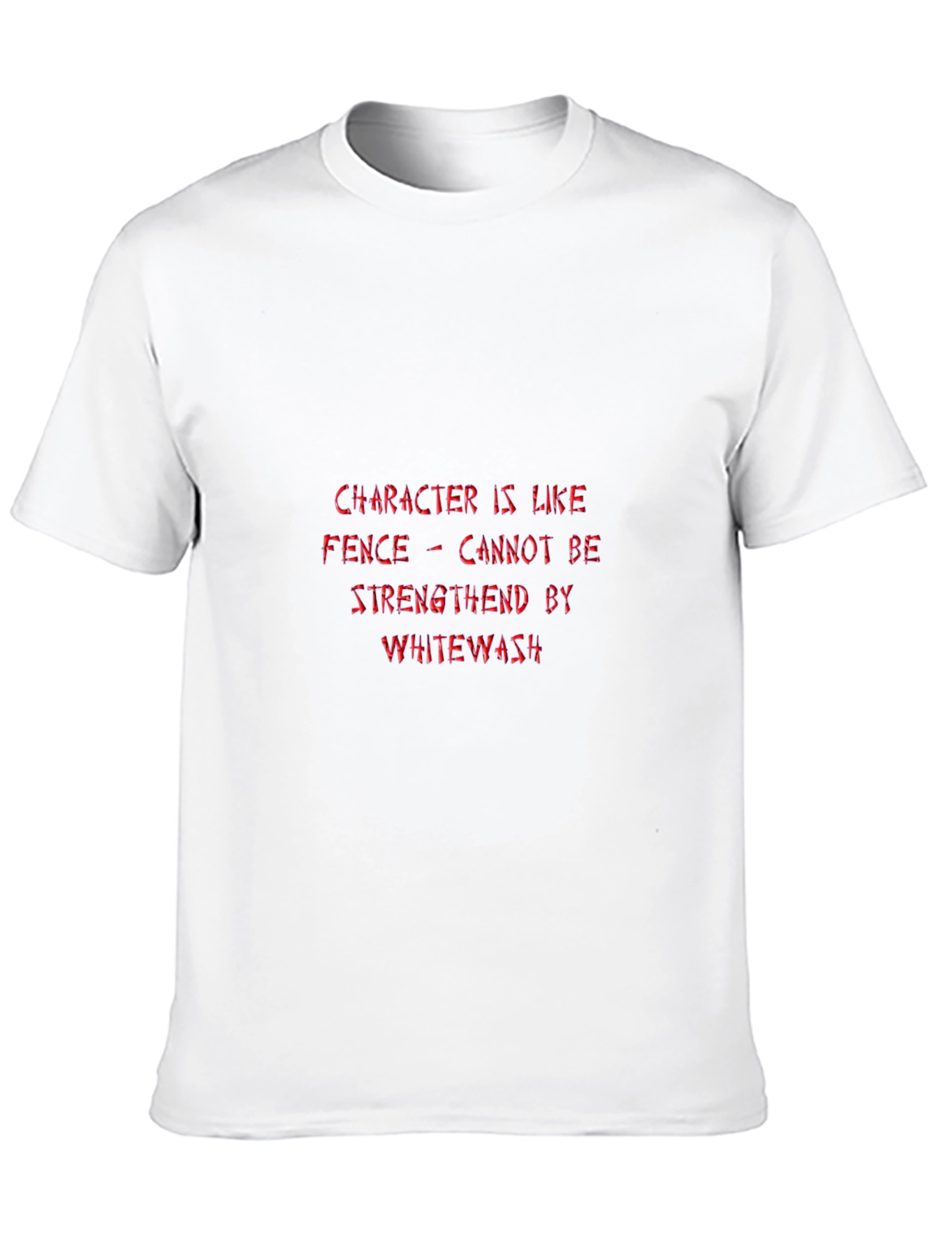 Quote Graphic Tee - Character Fence Whitewash Black T-Shirt