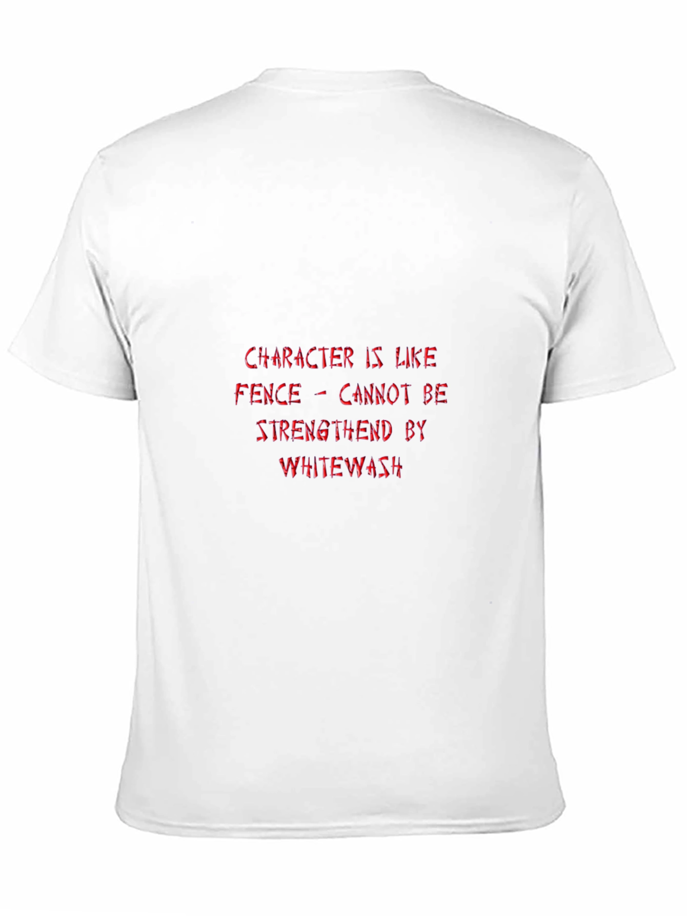 Quote Graphic Tee - Character Fence Whitewash Black T-Shirt