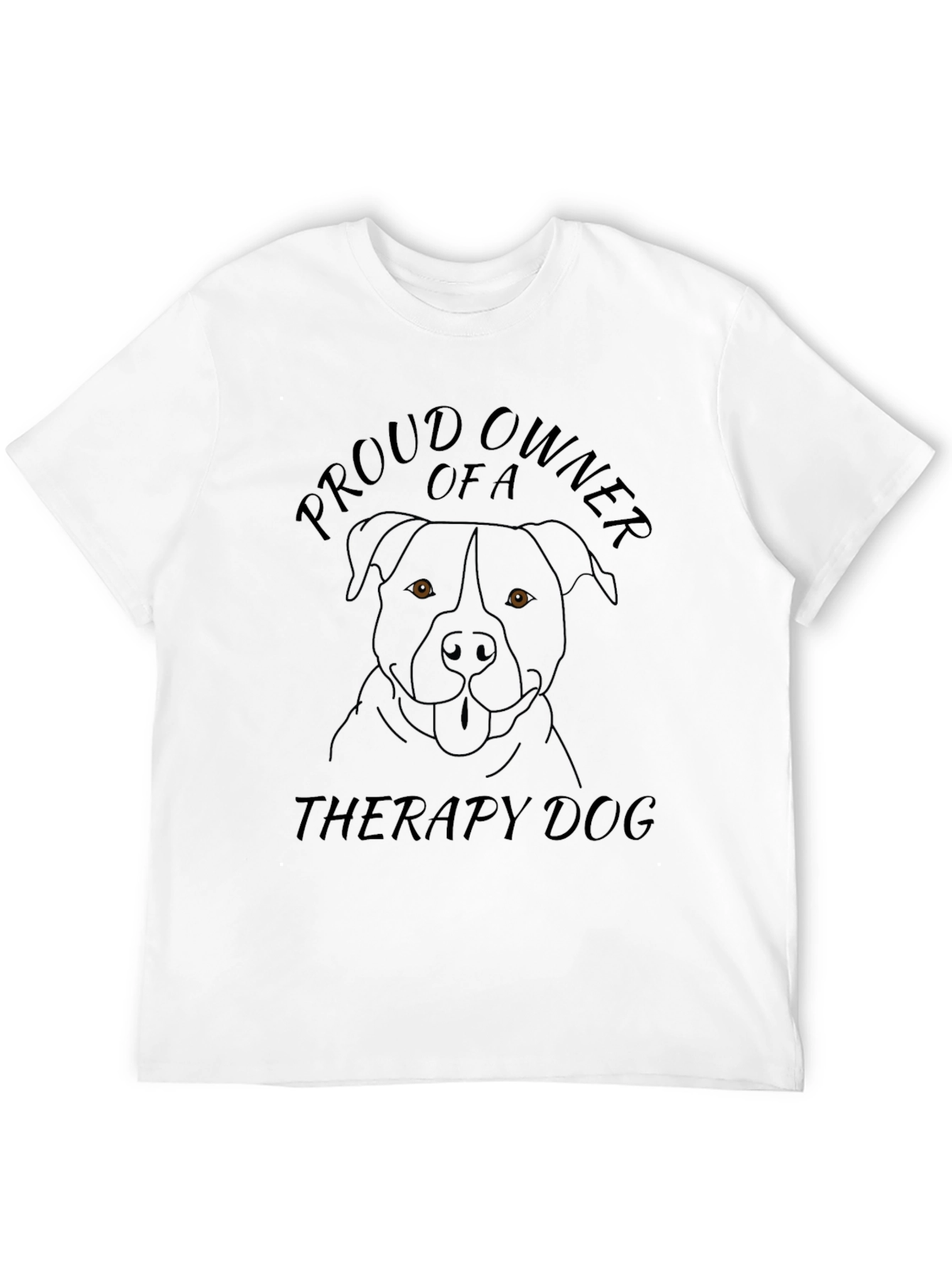 Proud Therapy Dog Owner Black T-Shirt