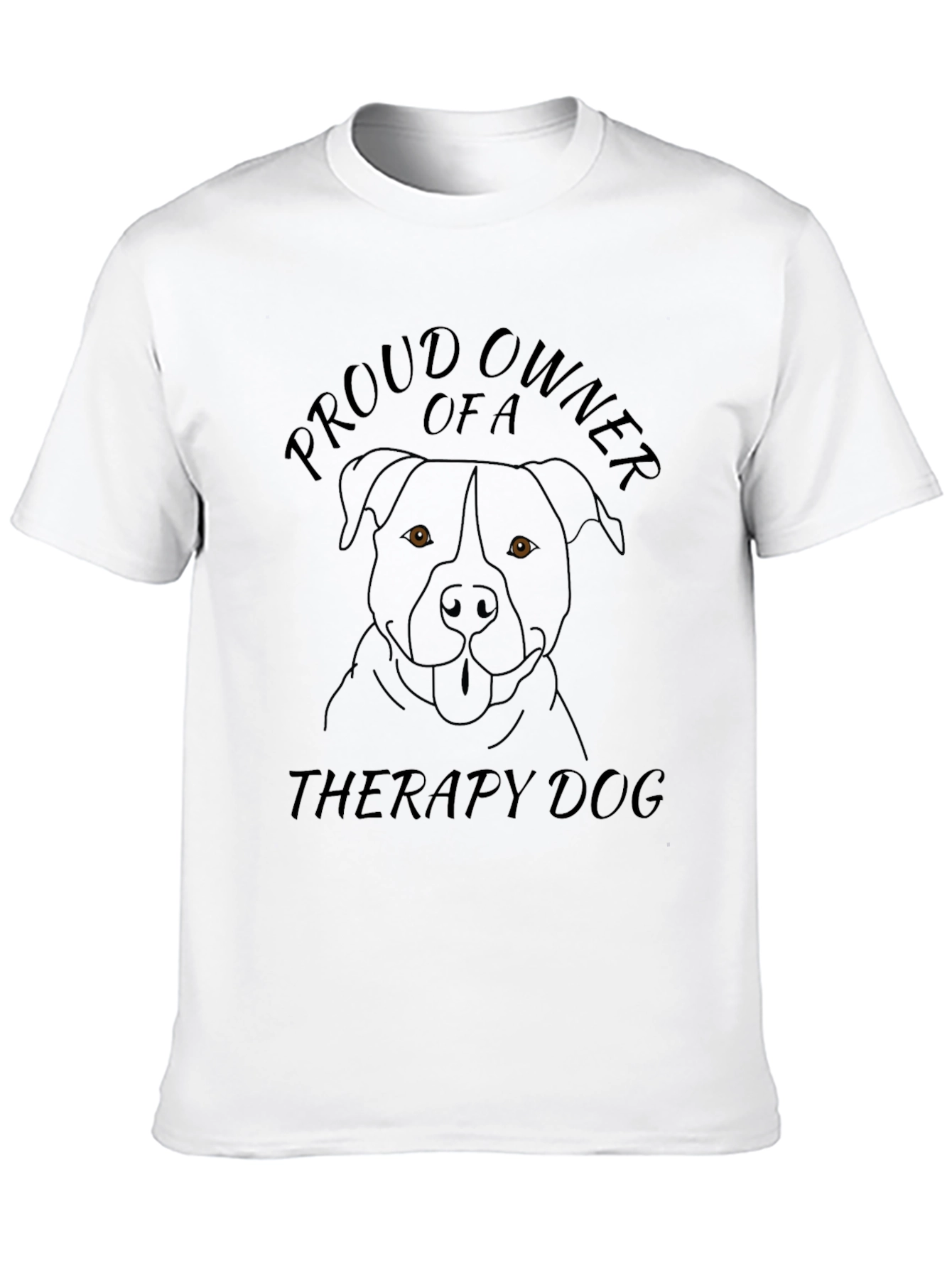 Proud Therapy Dog Owner Black T-Shirt