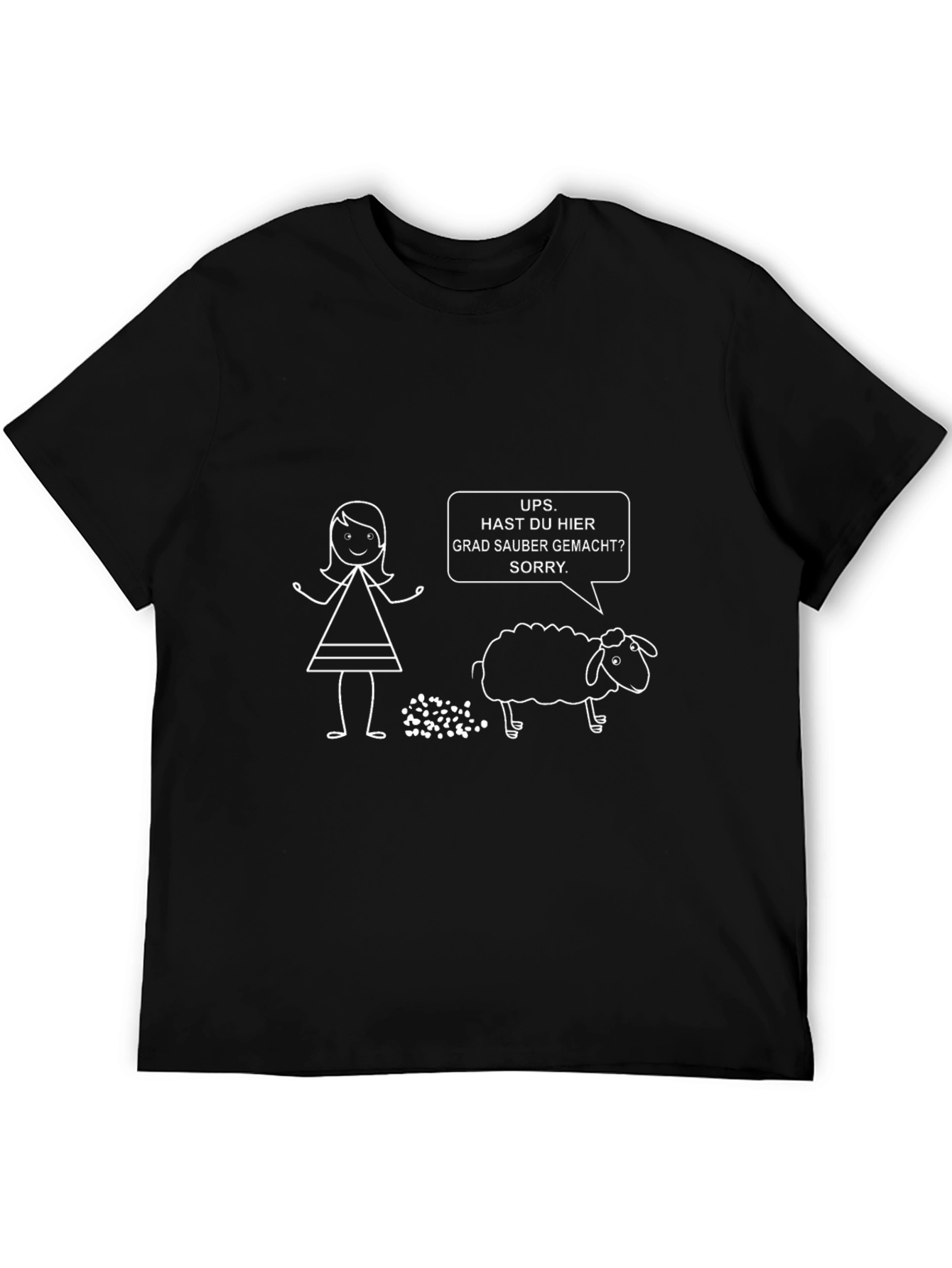 Funny Sheep Graphic T-Shirt - Unisex Black Tee