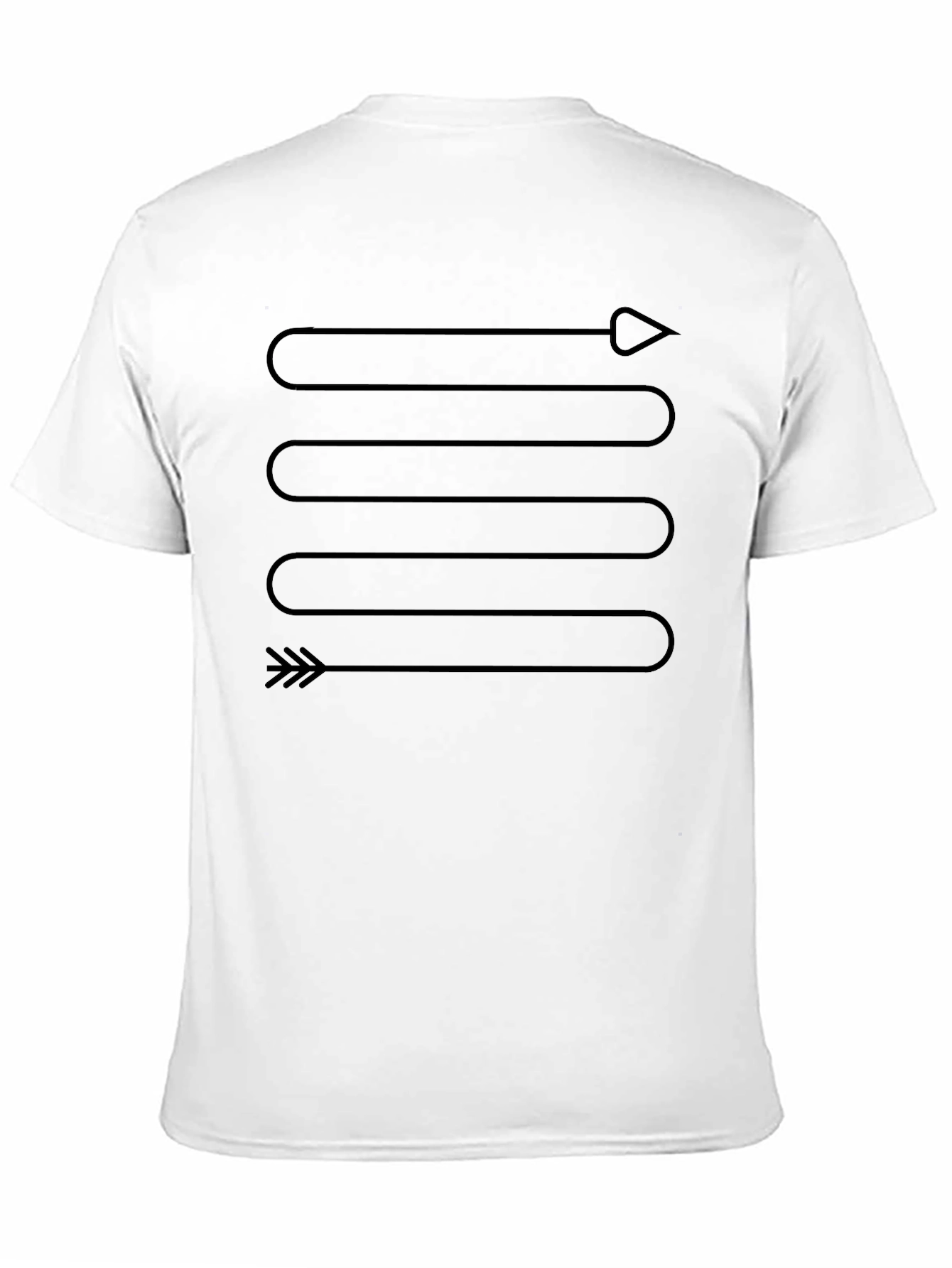 Arrow Path Black Graphic Tee - Mens Fashion
