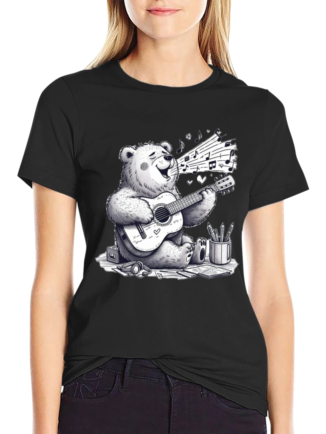 Musical Bear Graphic T-Shirt