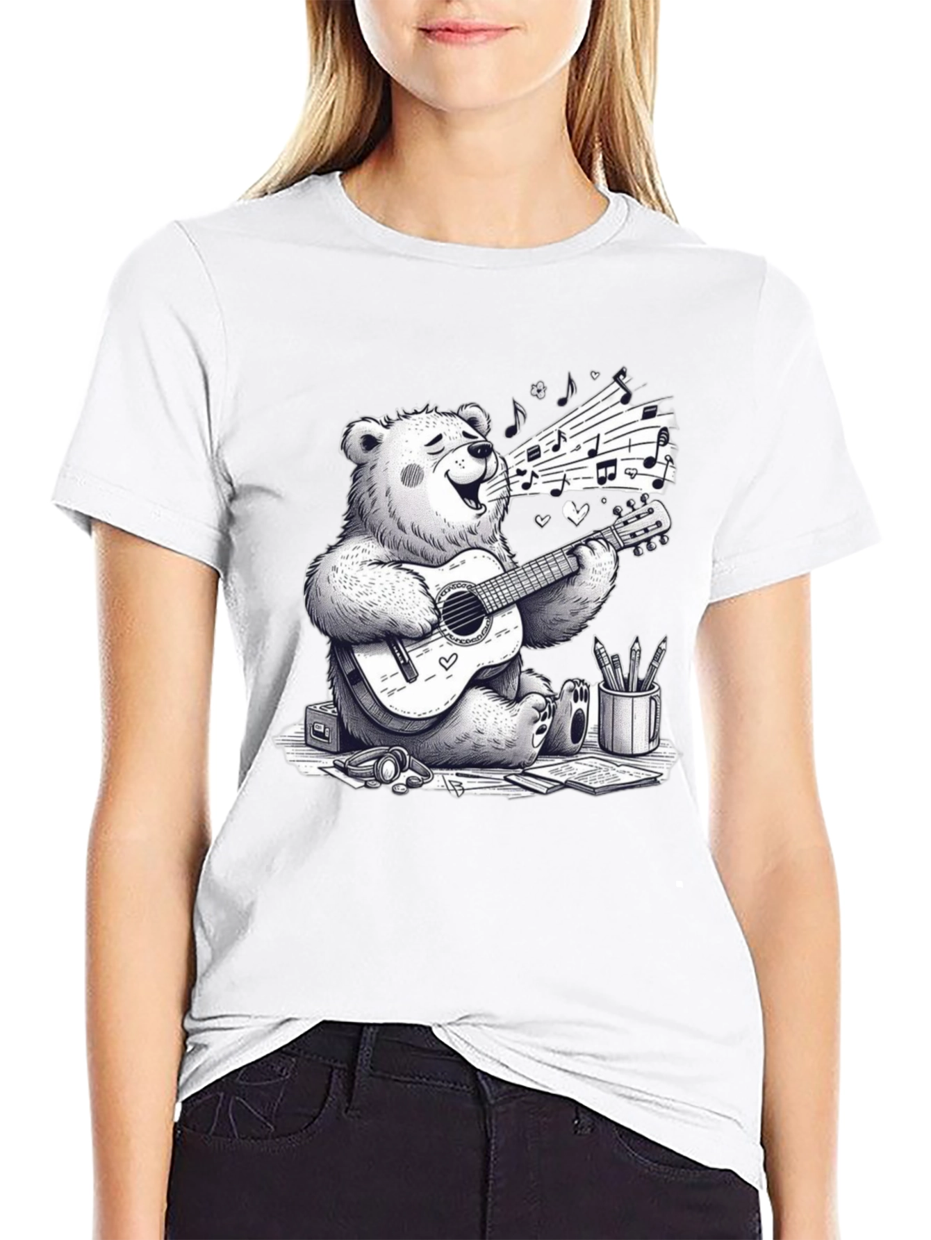 Musical Bear Graphic T-Shirt