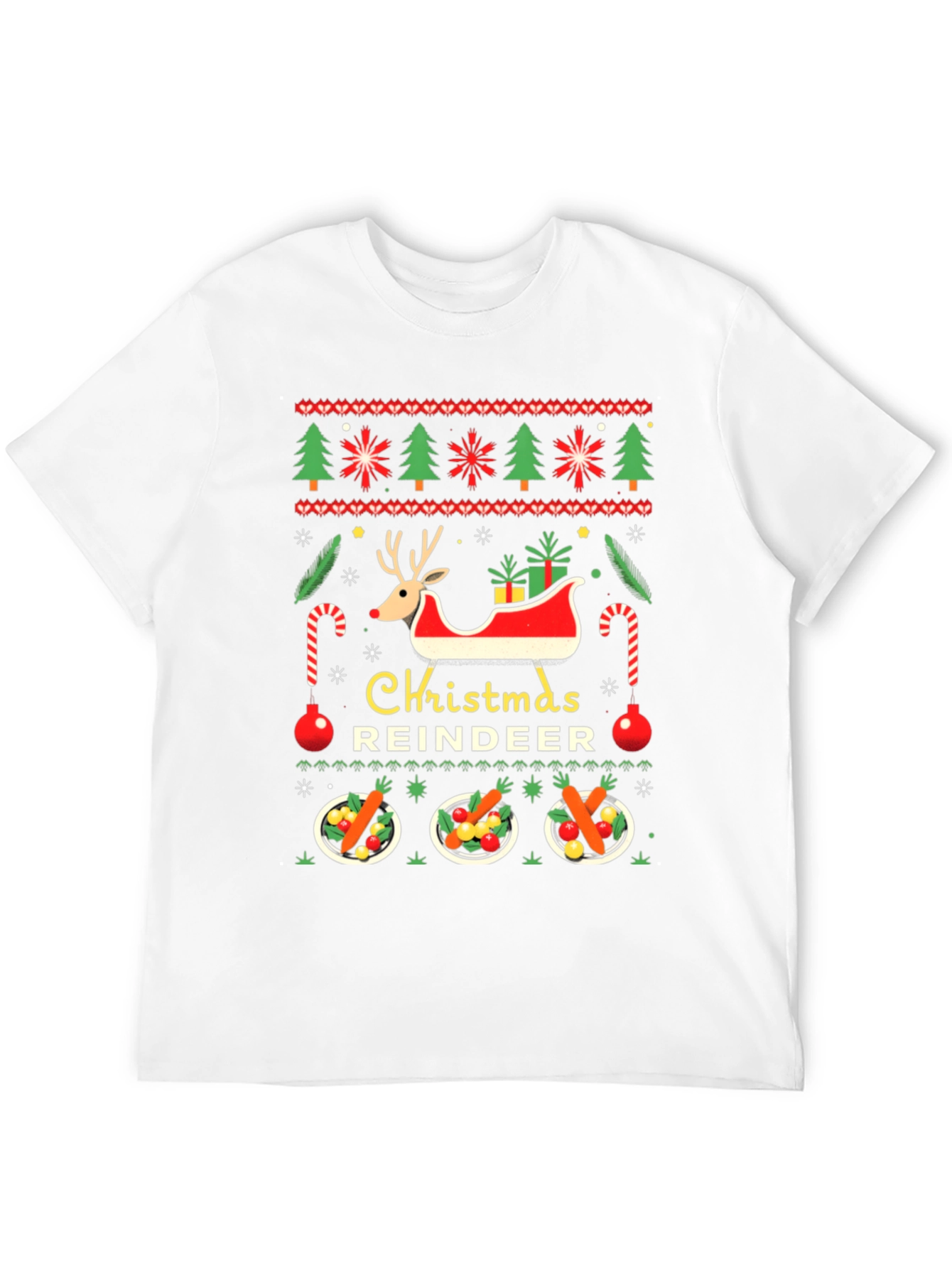 Christmas Reindeer Ugly Sweater T-Shirt