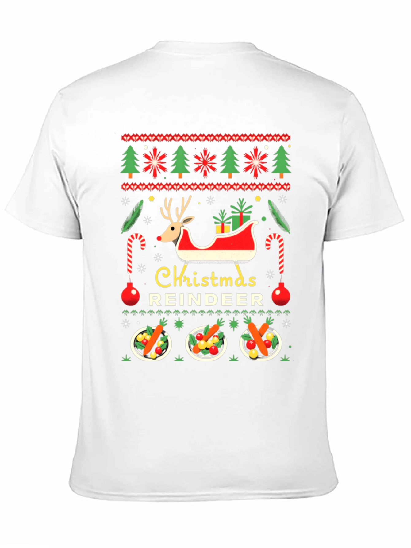 Christmas Reindeer Ugly Sweater T-Shirt