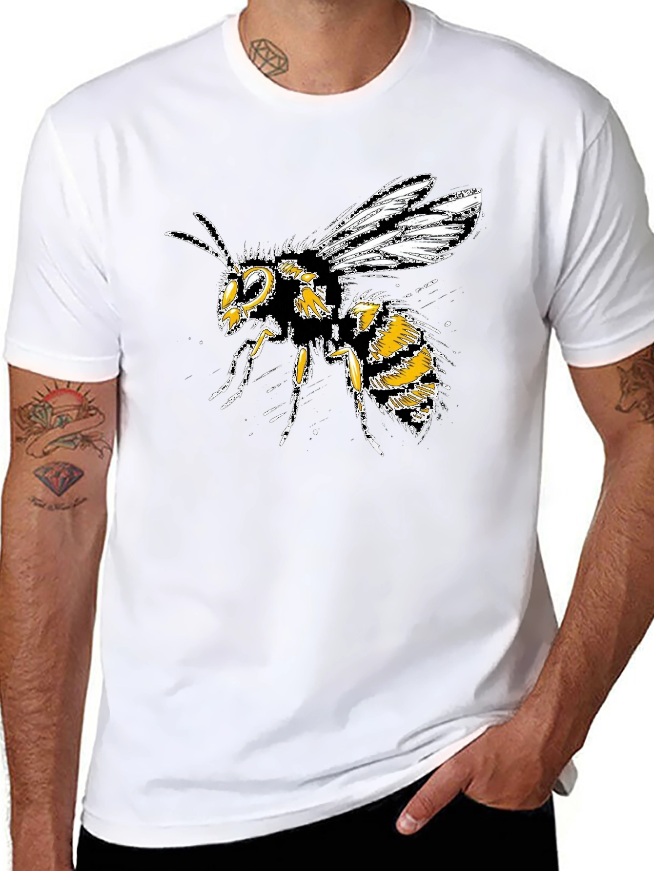 Bold Bee Graphic Tee - Stylish Insect Design