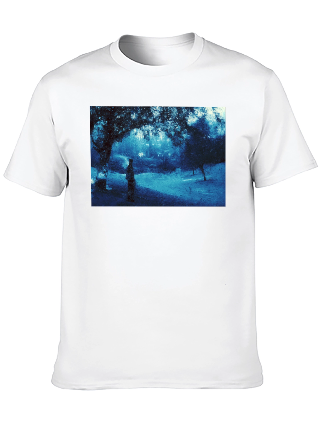 Mystic Nightscape Graphic Tee - Soft Cotton Black Shirt